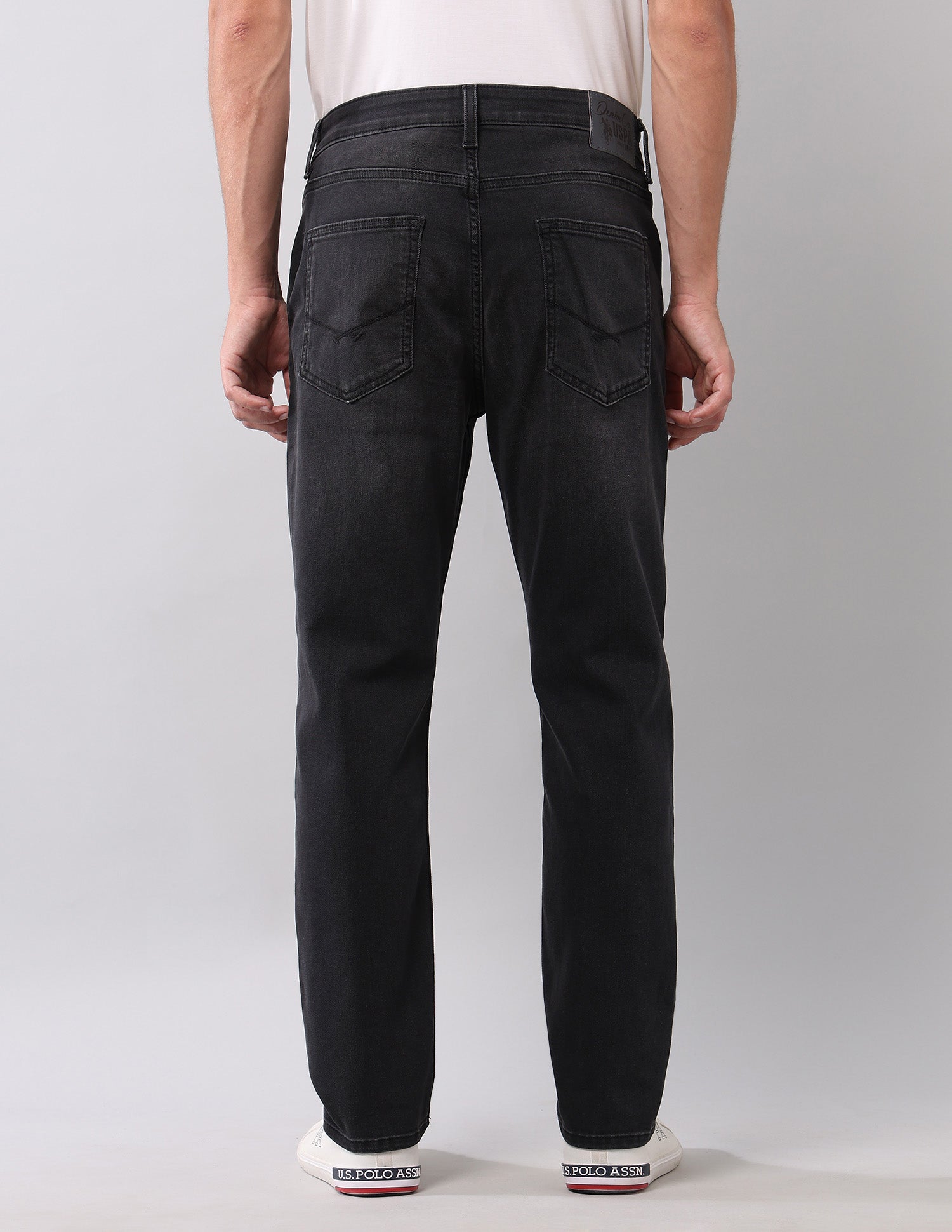 Cole Comfort Cropped Fit Black Jeans Black - U.S. POLO ASSN. | Large