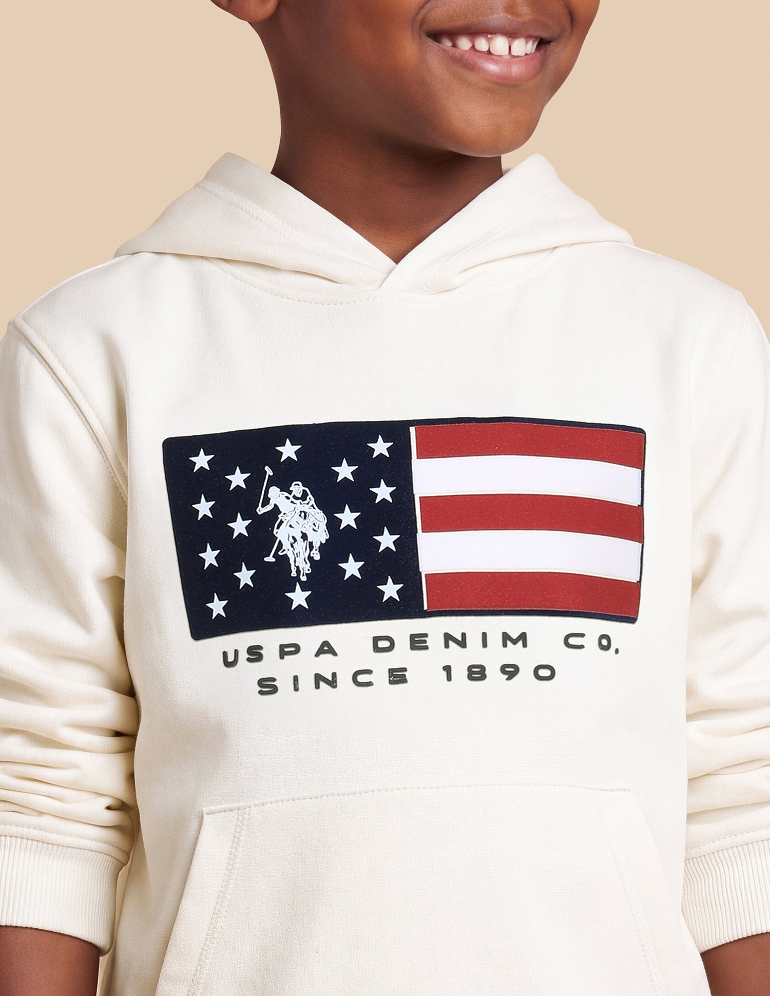 Graphic Brand Printed Regular Fit Sweatshirt Off White - U.S. Polo Assn. India | Large