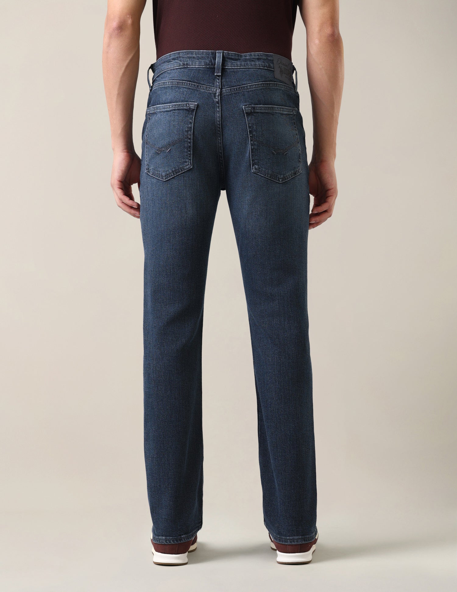 Harold Slim Straight Fit Blue Jeans Dark Blue - U.S. Polo Assn. India | Large