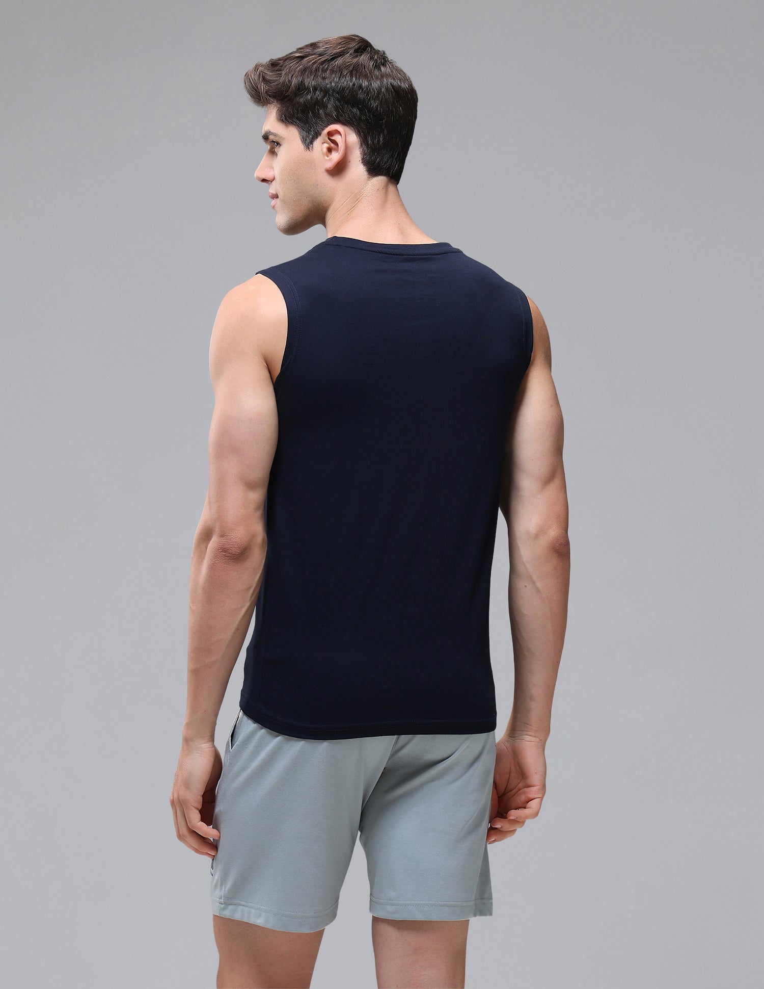 Solid Cotton OEV06 Vest - Pack Of 1 Navy - U.S. Polo Assn. India | Large