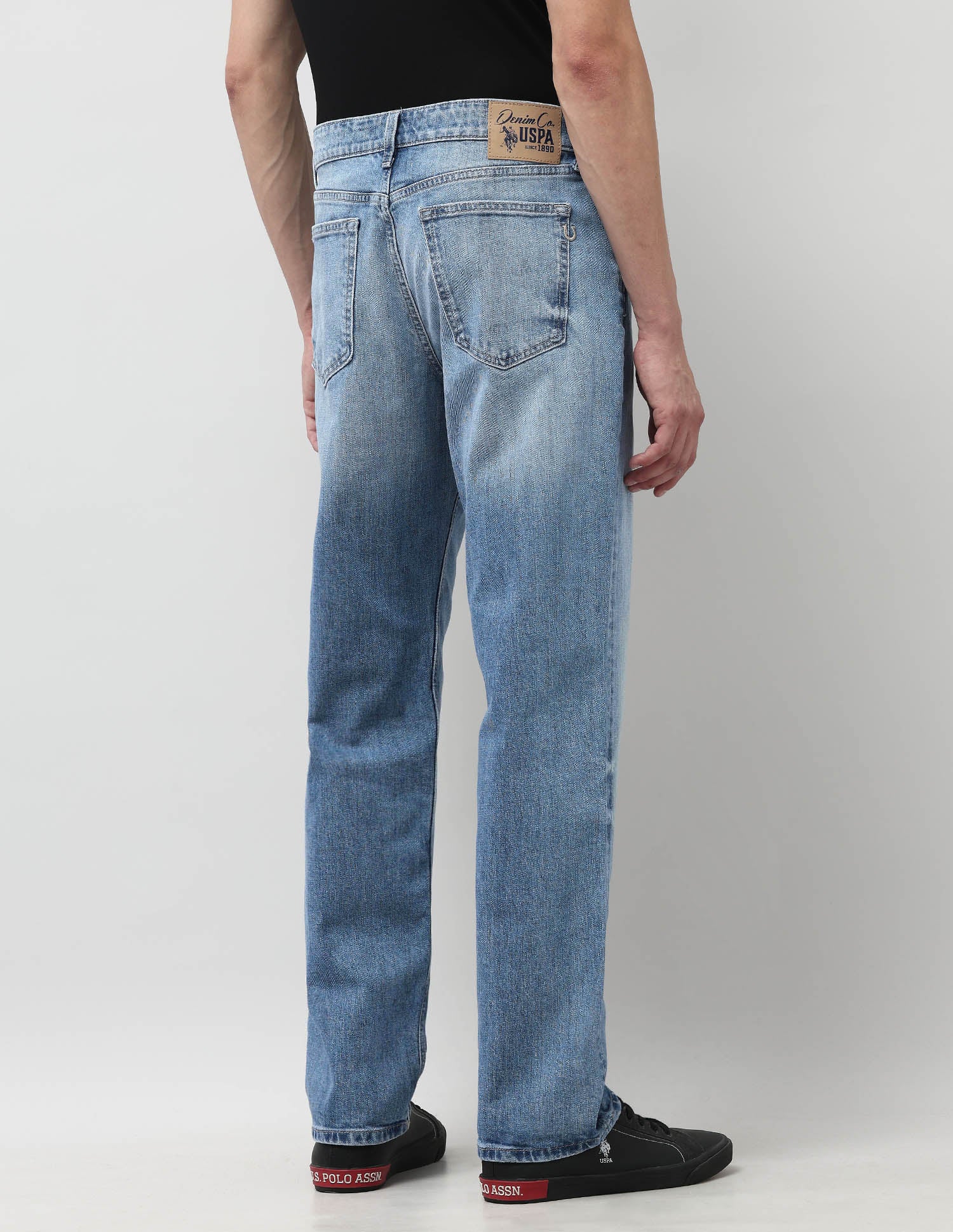 Shawn Relaxed Fit Blue Jeans Rags Wash - U.S. POLO ASSN. | Large