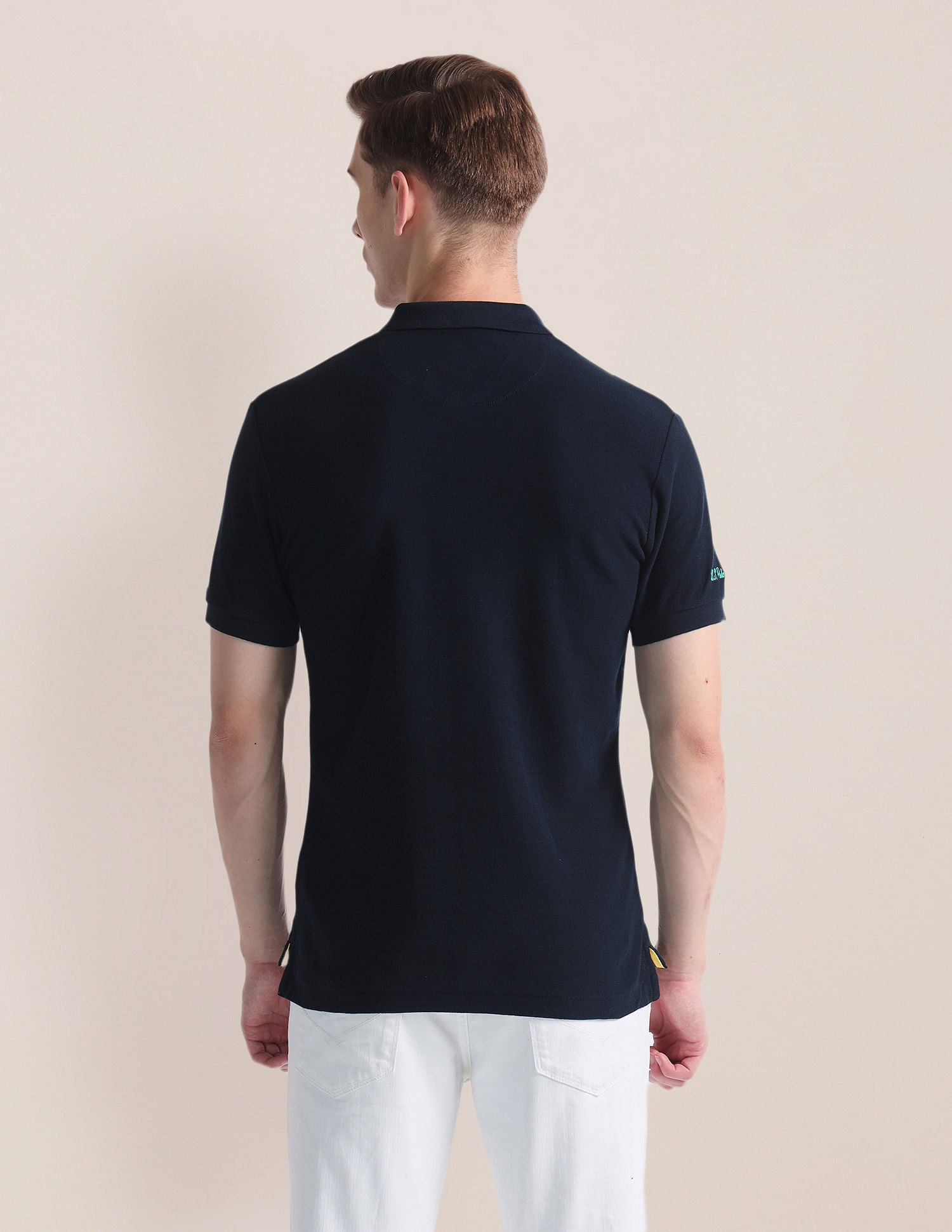 Vertical Stripe Slim Polo Shirt Navy - U.S. Polo Assn. India | Large