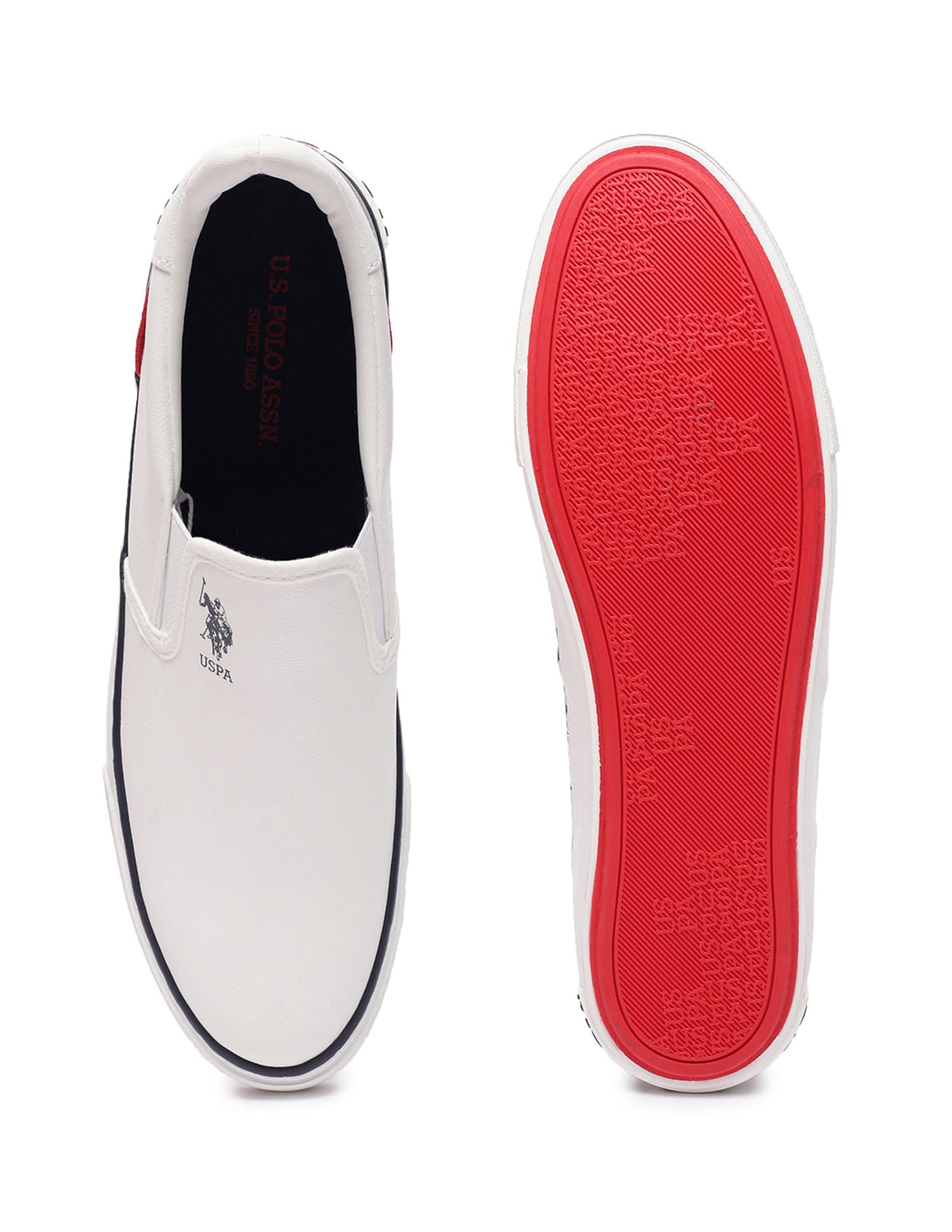 Men Colourblocked Timeo 3.0 Slip-On Shoes Off White - U.S. POLO ASSN. | Large