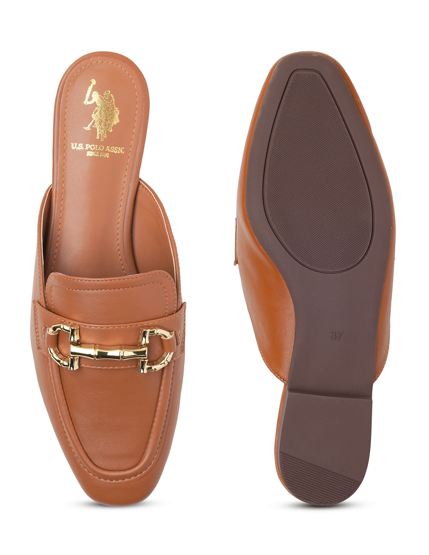 Round Toe Solid Tecla Sandals Tan - U.S. POLO ASSN. | Large