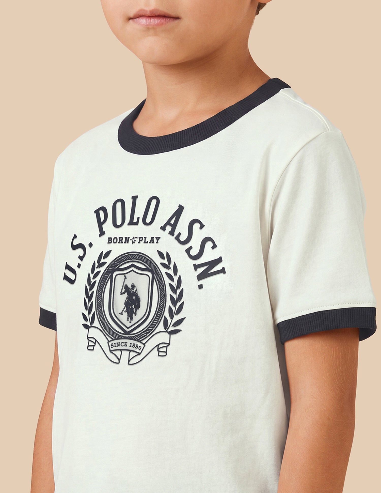 Brand Printed Regular Fit T-Shirt White - U.S. Polo Assn. India | Large