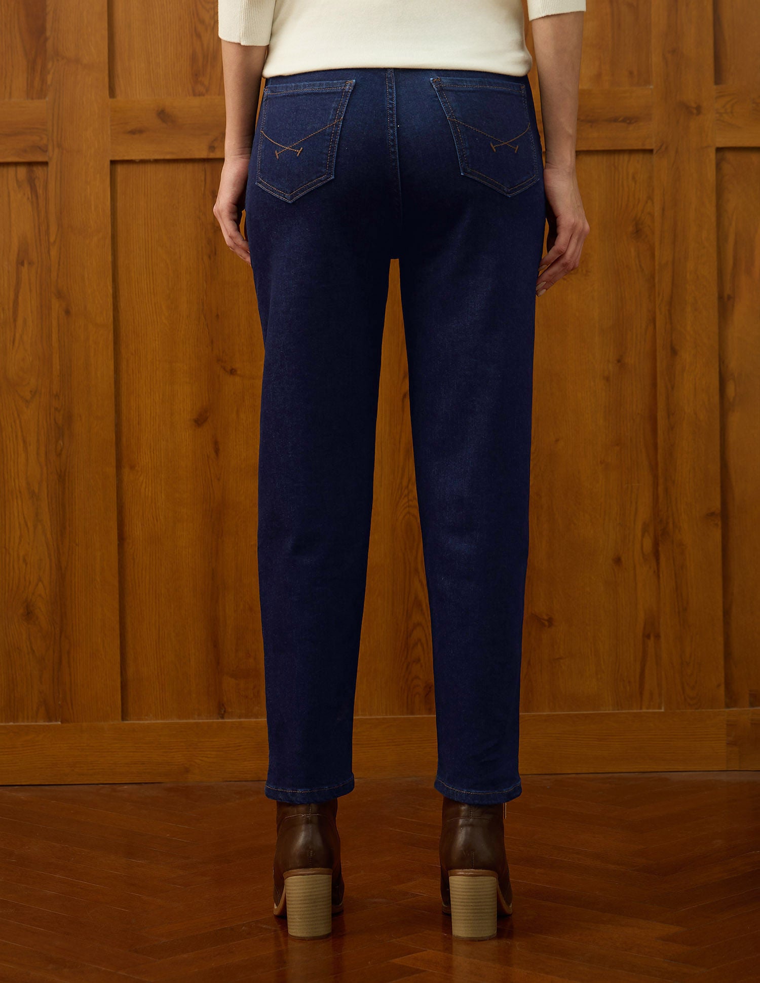 High Rise Carrot Fit Jeans Blue - U.S. POLO ASSN. | Large