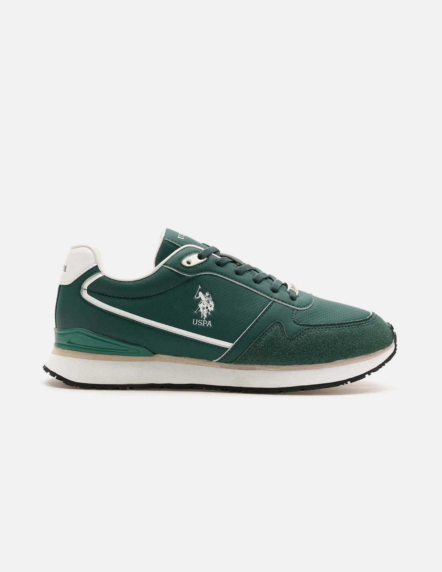 Men Lowen 2.0 Colour Blocked Sneakers Green - U.S. Polo Assn. India | Large