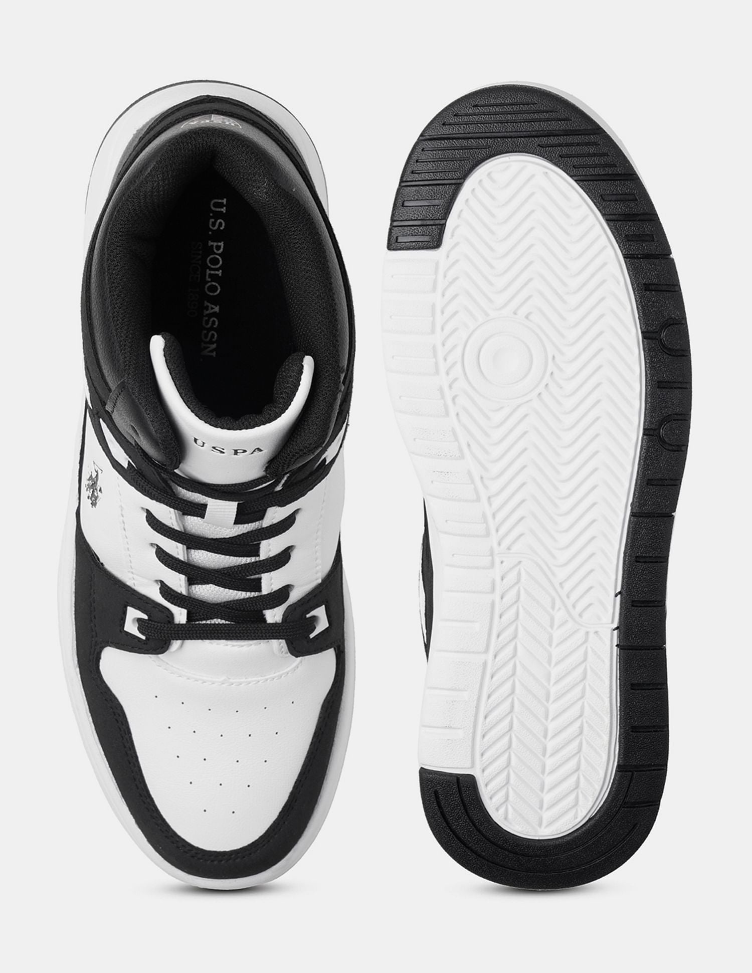 Men Bruce Mid Top Sneakers Black - U.S. POLO ASSN. | Large