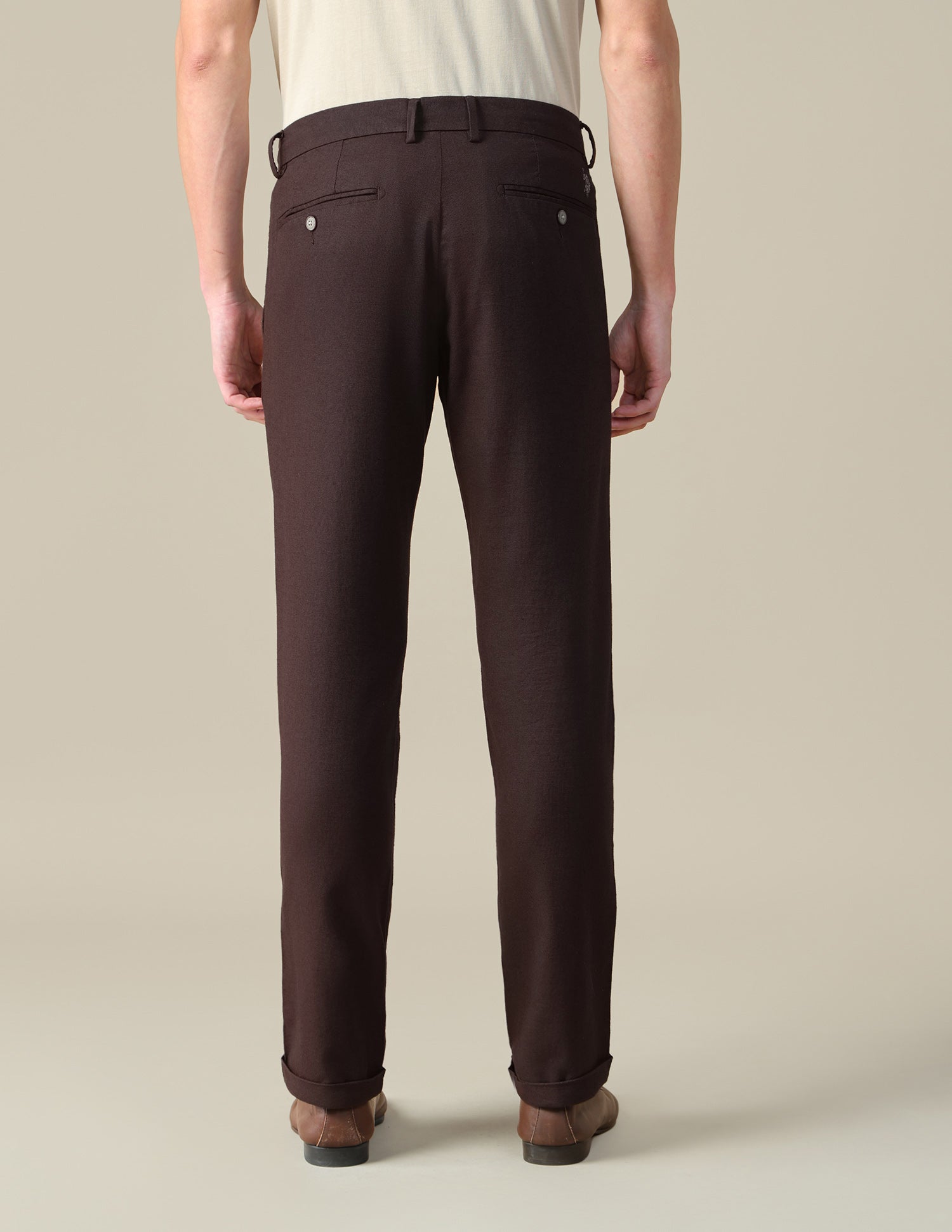 Mid Rise Denver Slim Fit Trousers Dark Brown - U.S. Polo Assn. India | Large