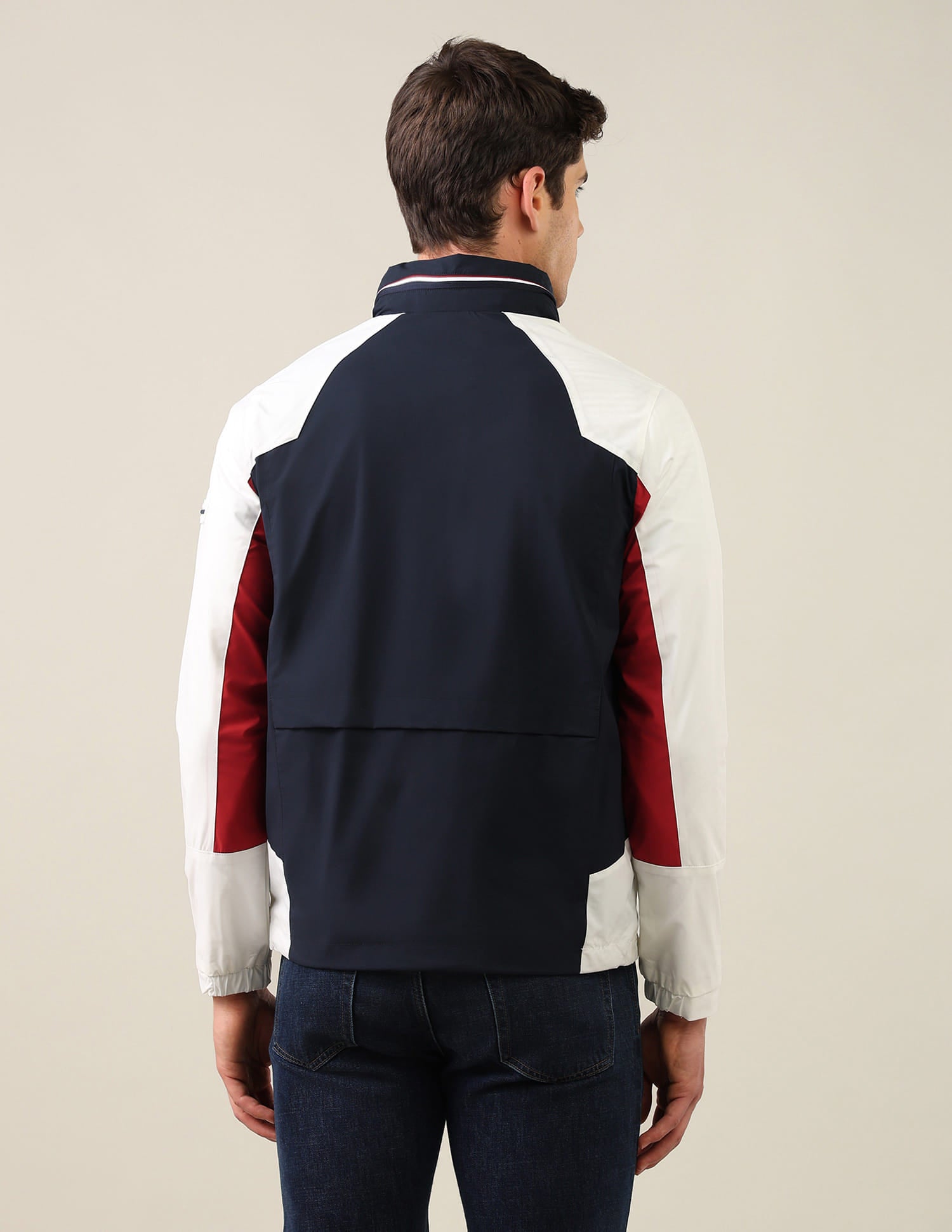 Colour Blocked Regular Fit Jacket Navy - U.S. Polo Assn. India | Large