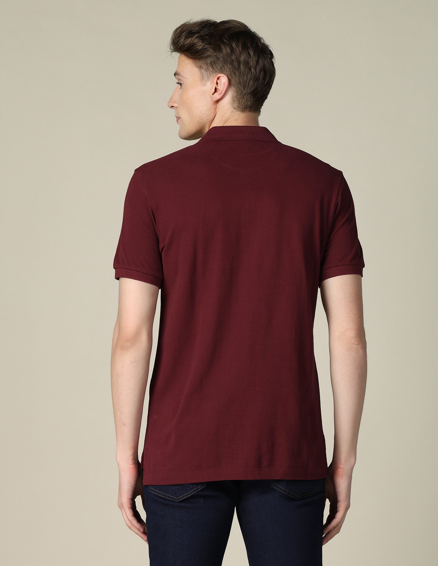Solid Regular Fit Polo Shirt Maroon - U.S. POLO ASSN. | Large