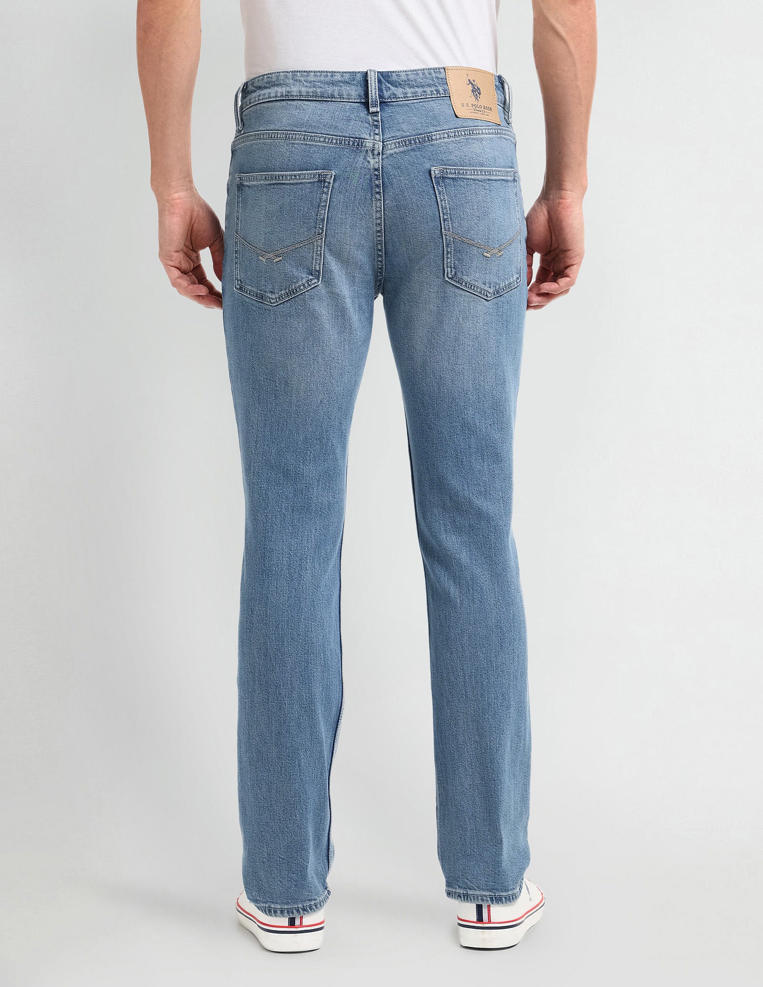 Harold Slim-Straight Fit Blue Jeans Blue - U.S. Polo Assn. India | Large