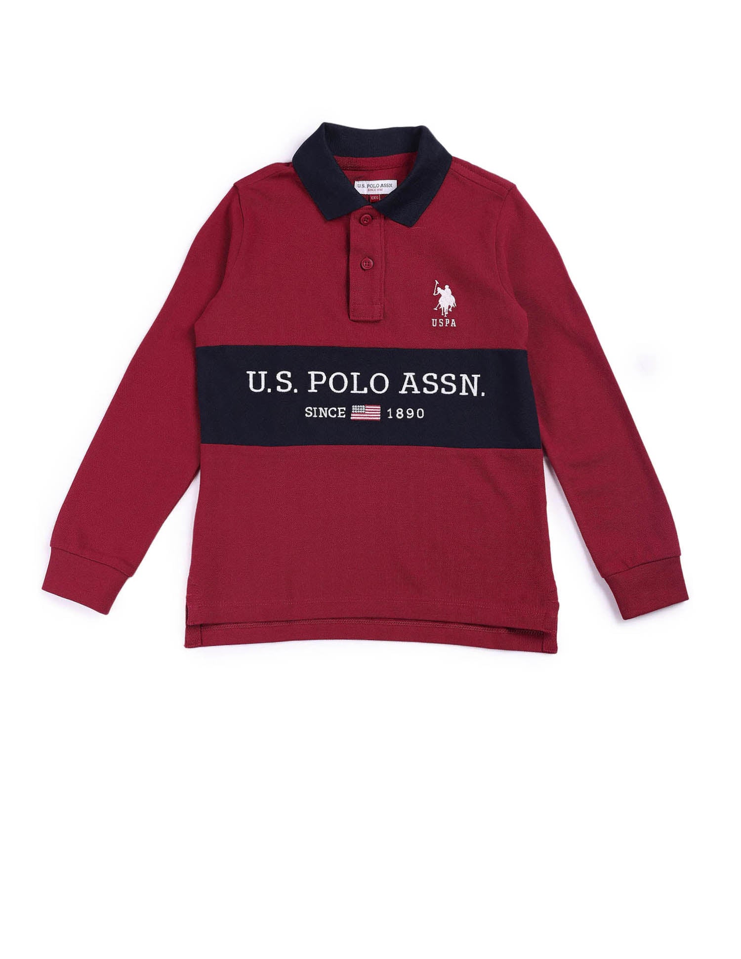 Boys Brand Print Polo Shirt Red - U.S. POLO ASSN. | Large