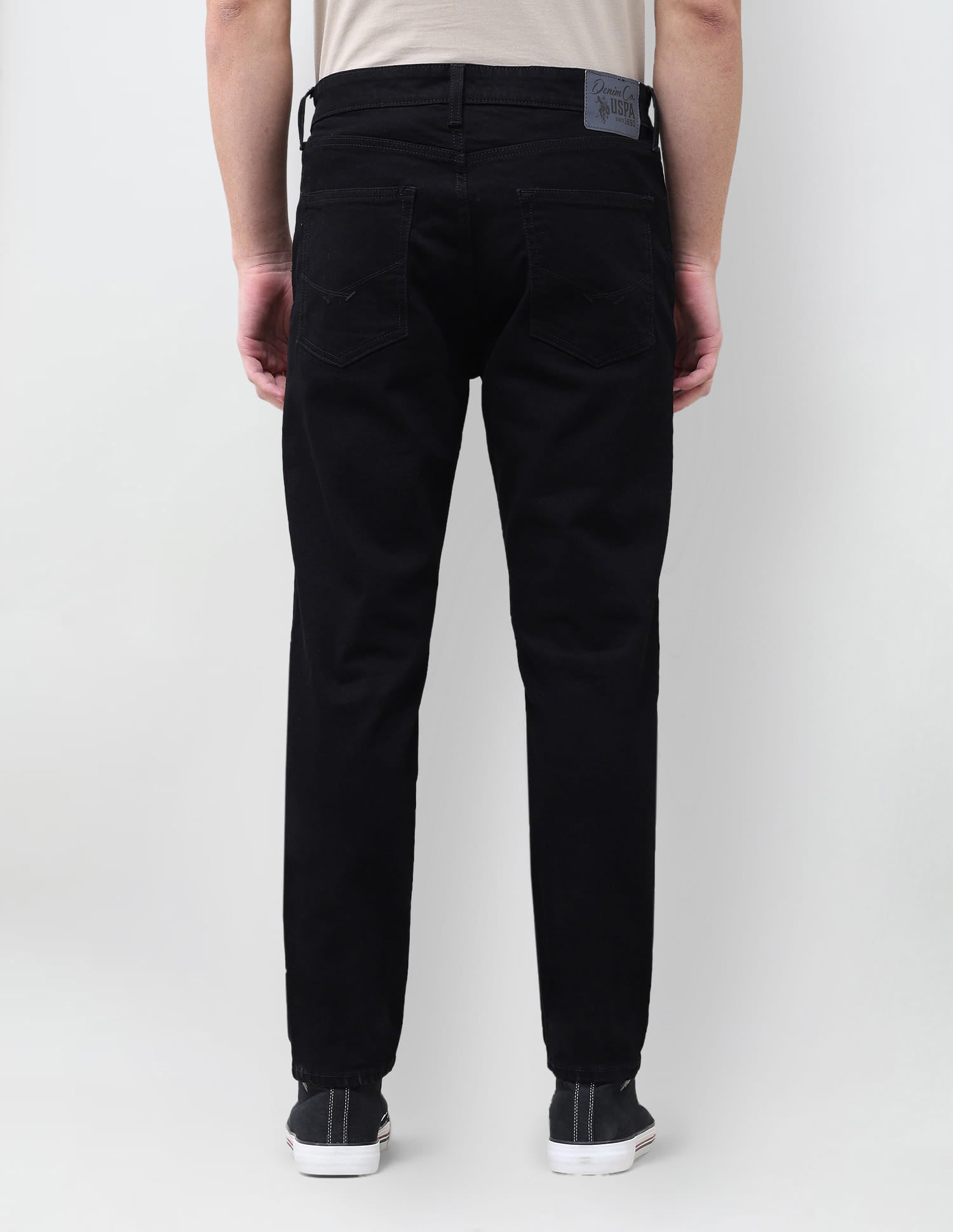 Solid Slim Fit Jeans Black - U.S. Polo Assn. India | Large