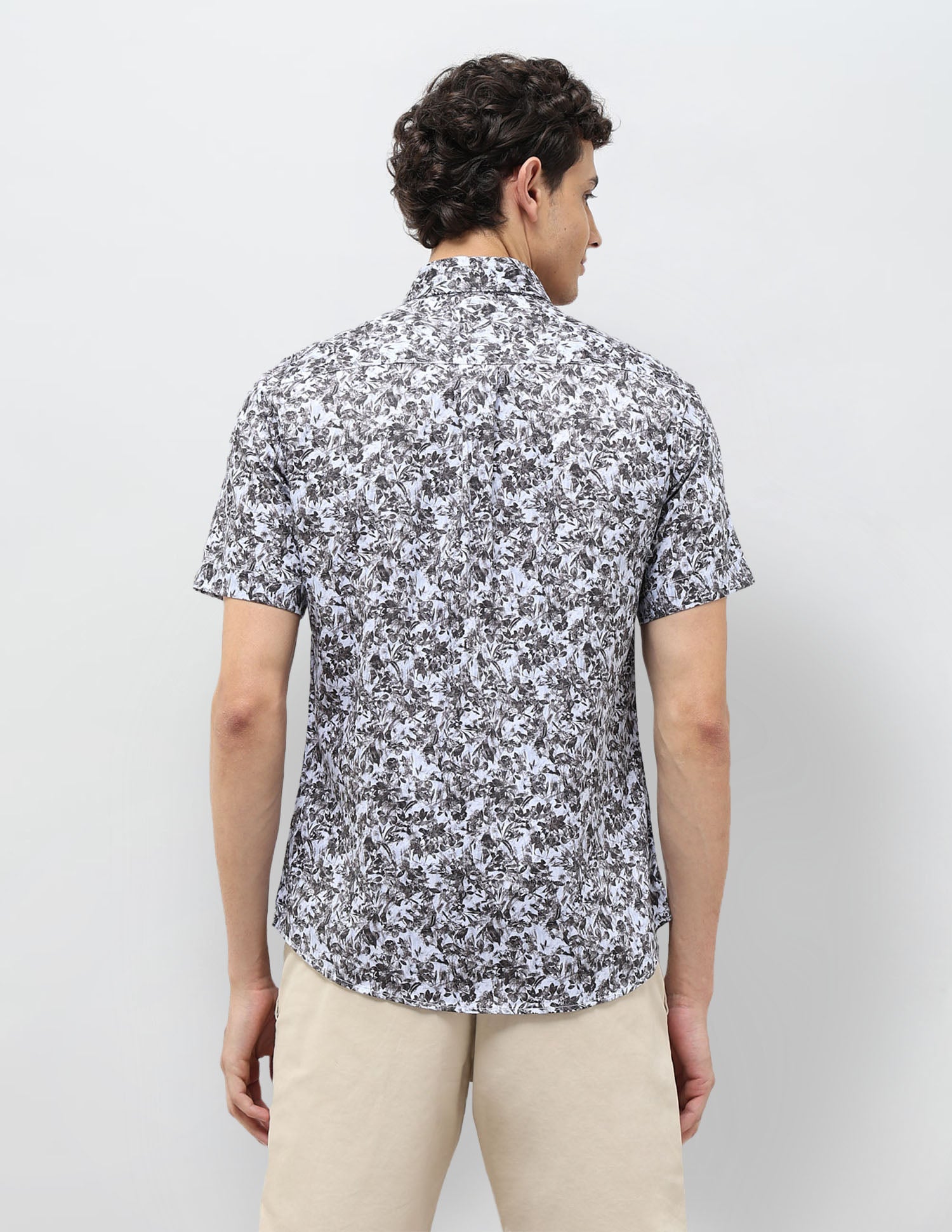 Floral Printed Tailored Fit Shirt Brown - U.S. POLO ASSN. | Large