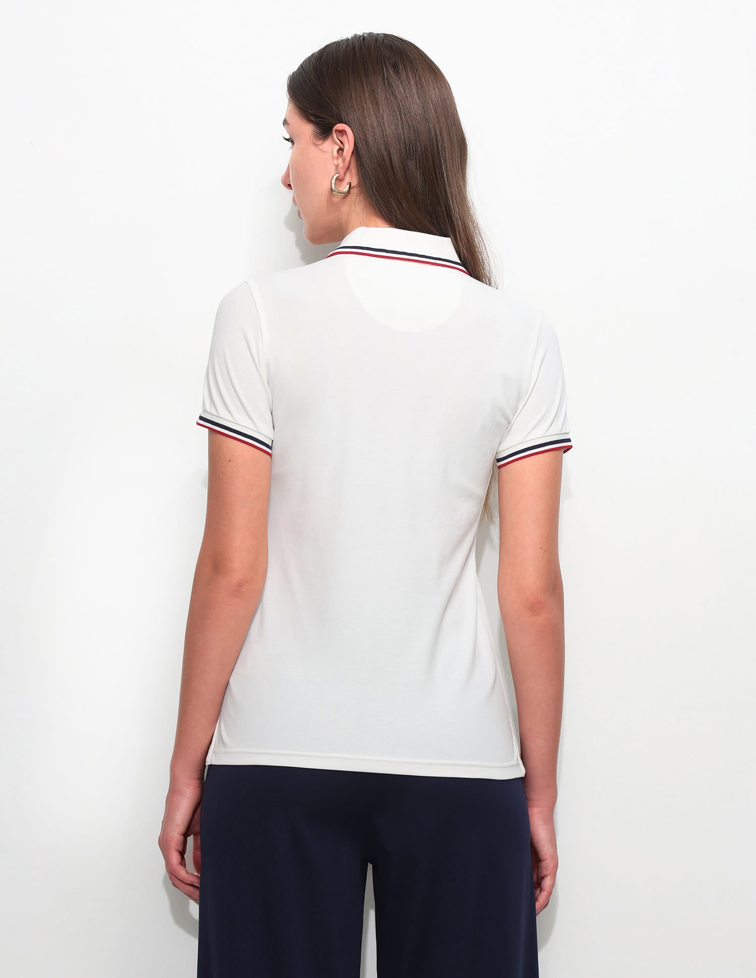 Regular Fit Solid Polo Shirt White - U.S. Polo Assn. India | Large