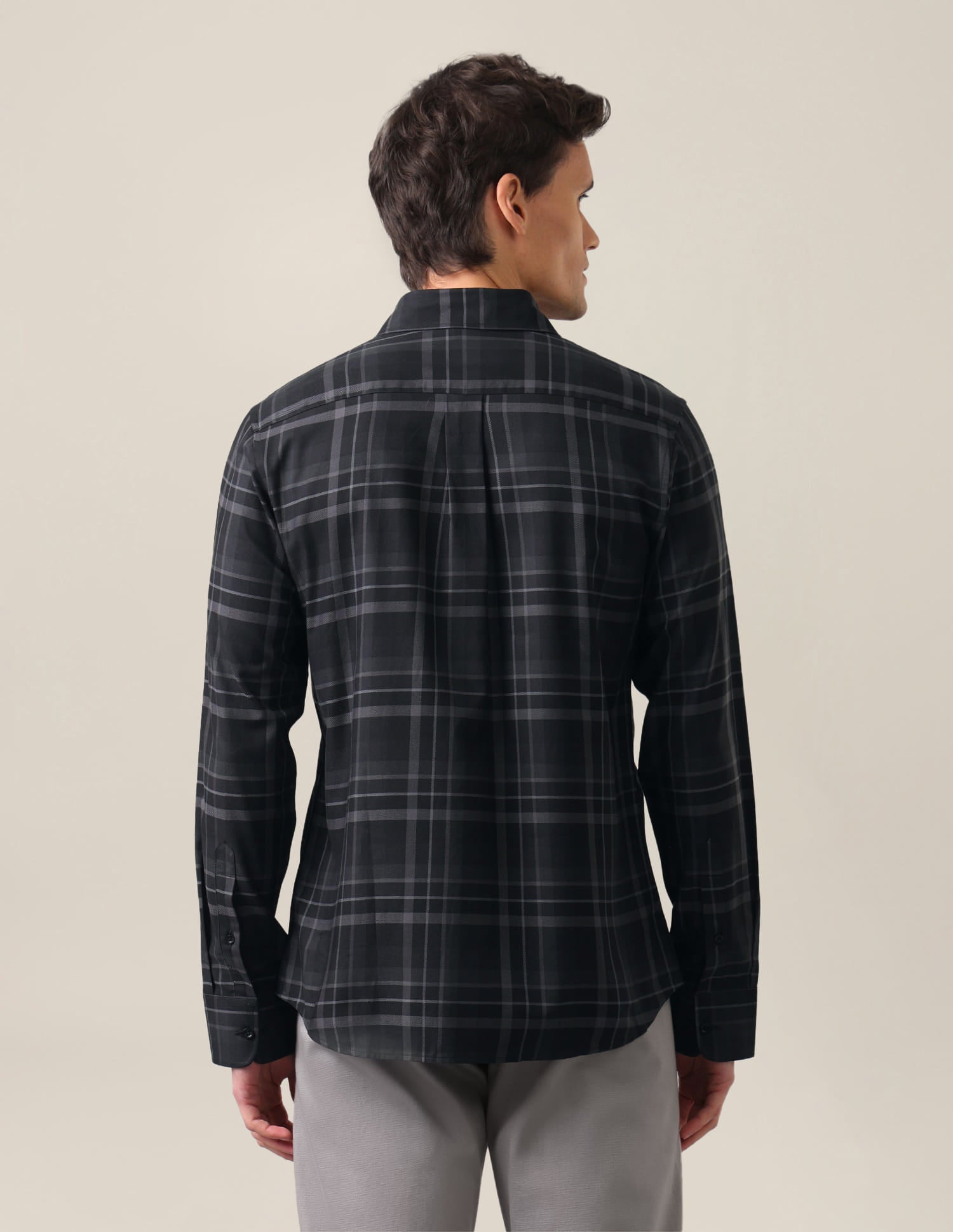 Plaid Checked Tailored Fit Shirt Charcoal Grey - U.S. Polo Assn. India | Large