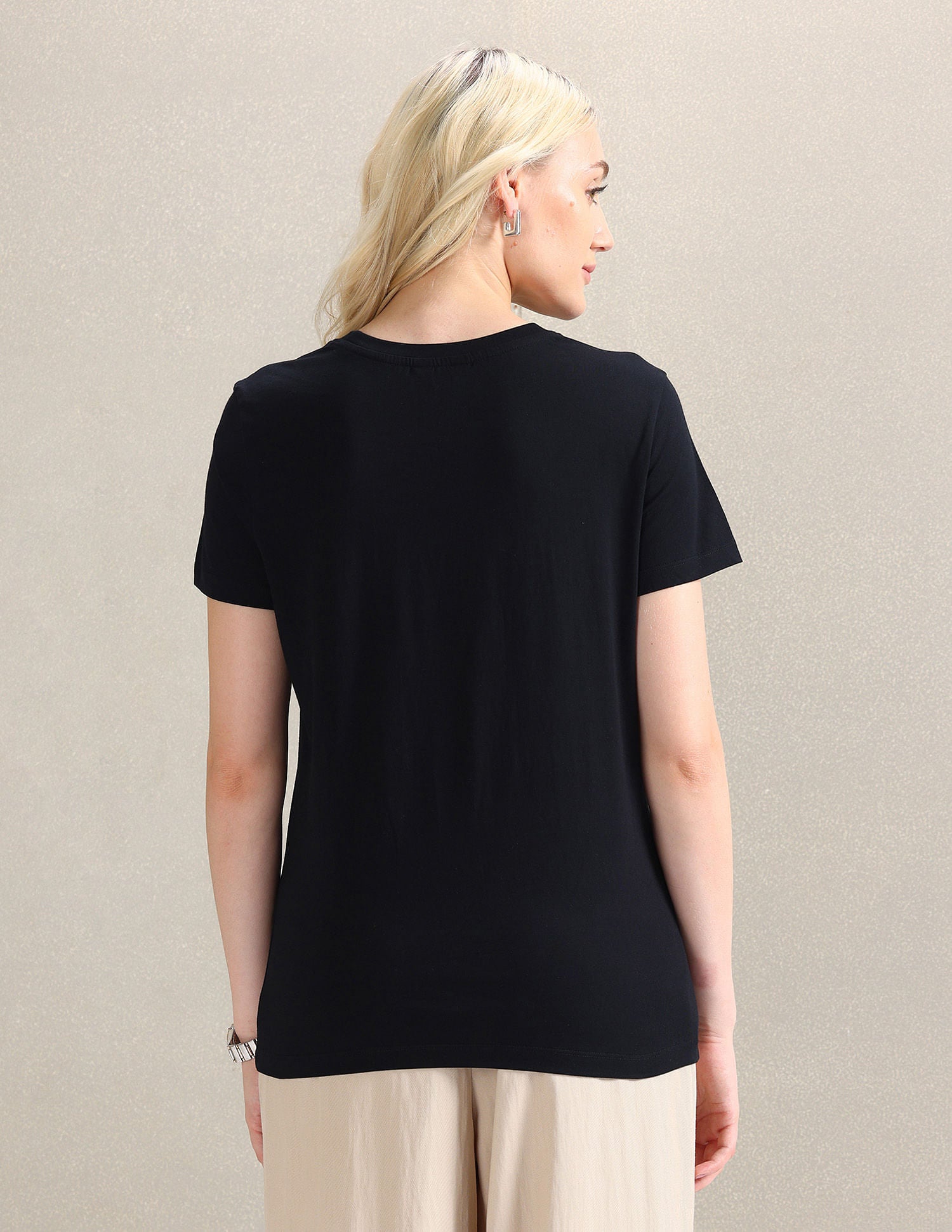 Pure Cotton Gel Print T-Shirt Black - U.S. POLO ASSN. | Large