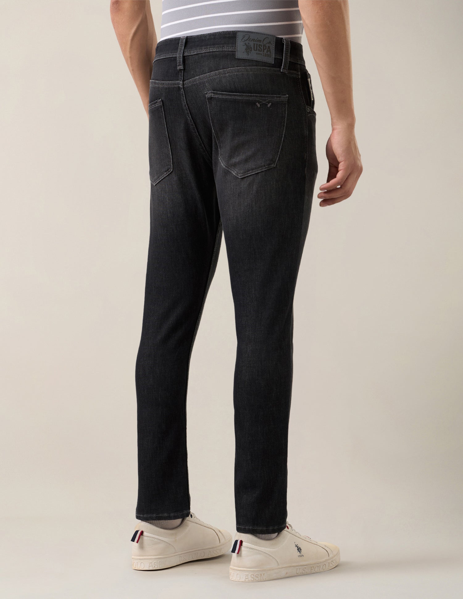 Henry Tapered Fit Black Jeans Black - U.S. Polo Assn. India | Large
