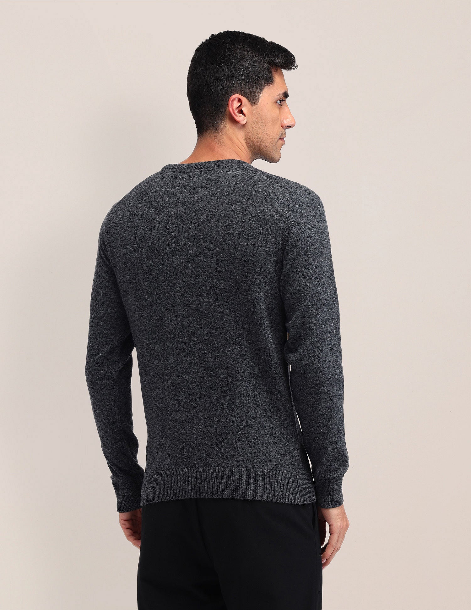 Regular Fit Striped Sweater Charcoal - U.S. Polo Assn. India | Large