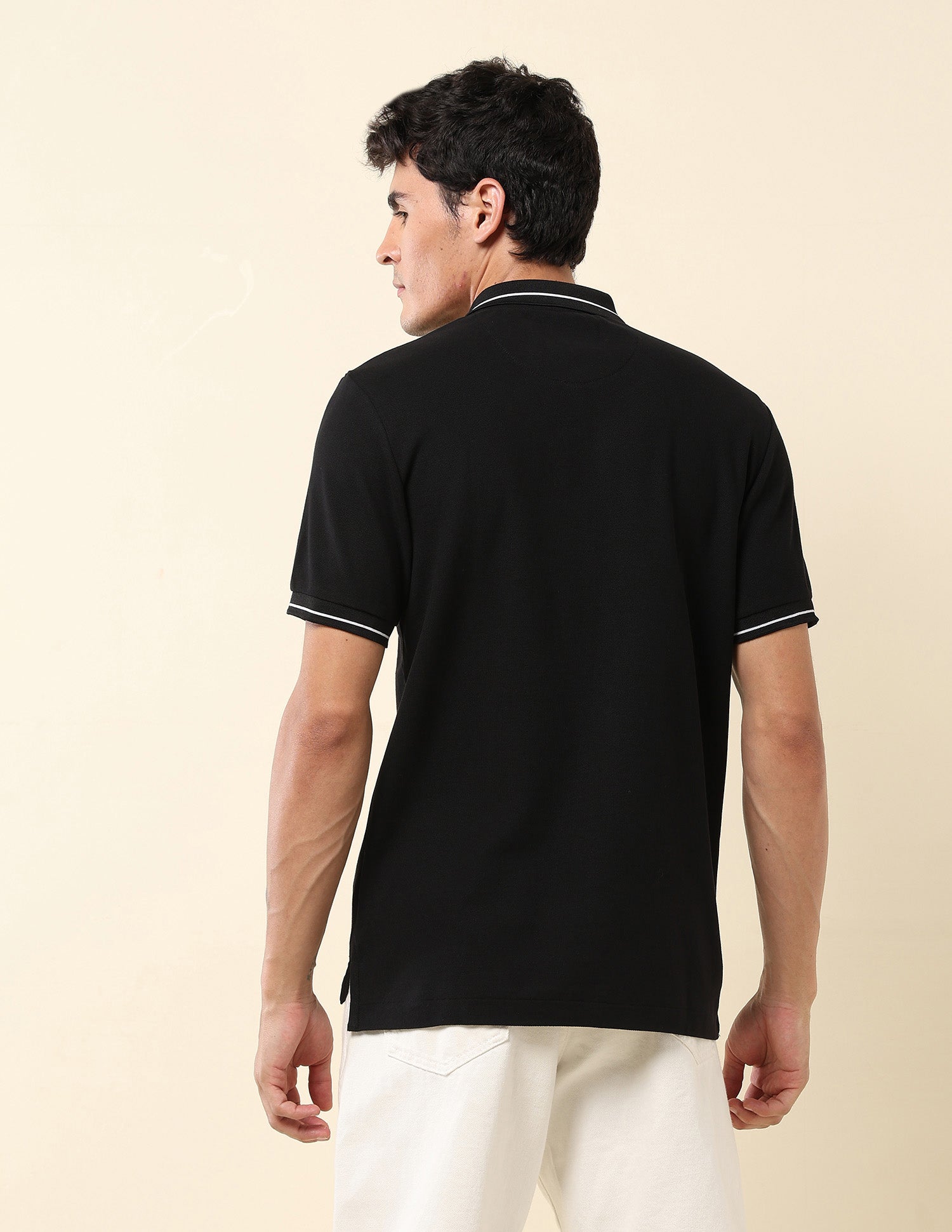Solid Modern Monochrome Polo Shirt Black - U.S. Polo Assn. India | Large