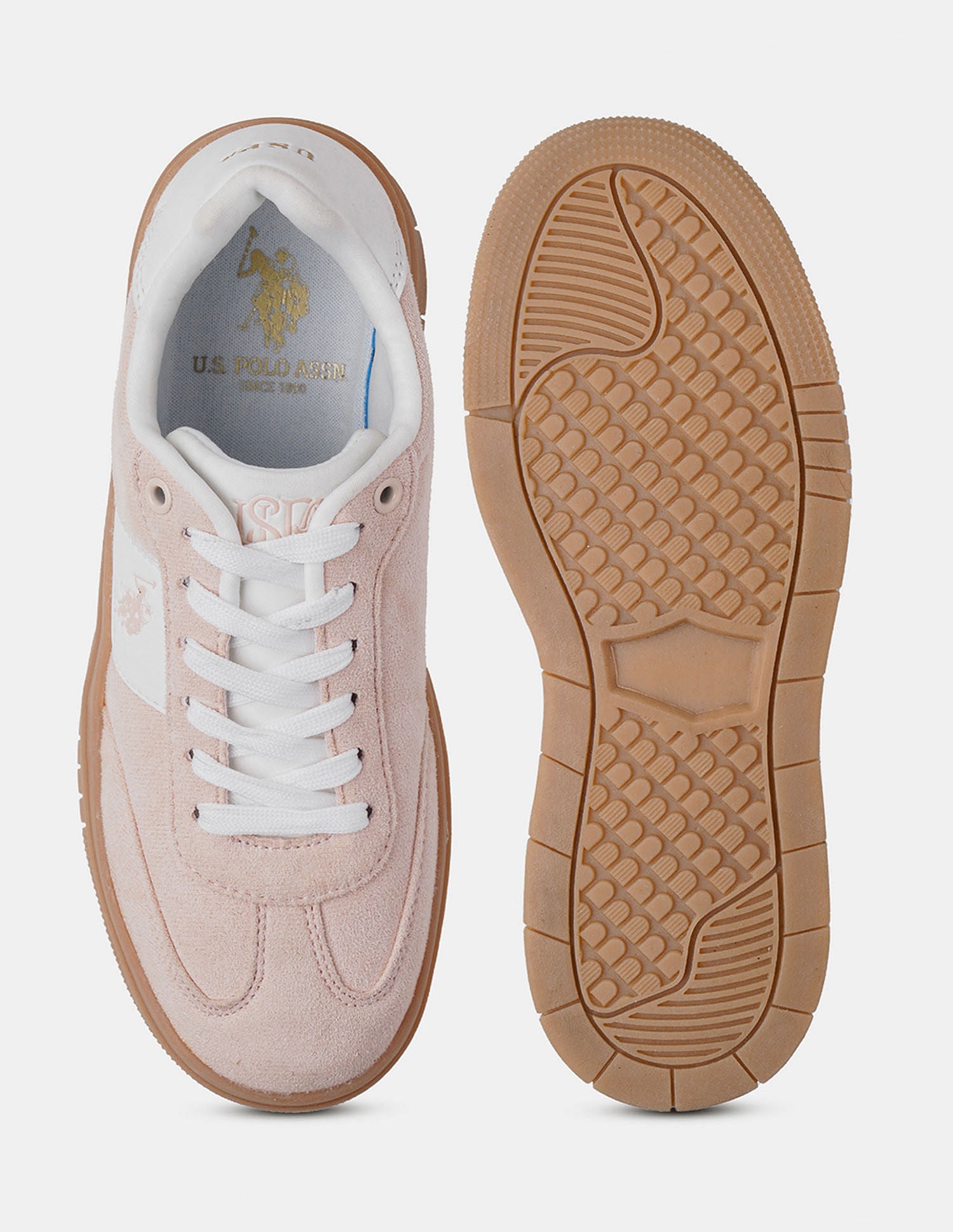 Women Zaira Colourblocked Sneakers Light Pink - U.S. POLO ASSN. | Large