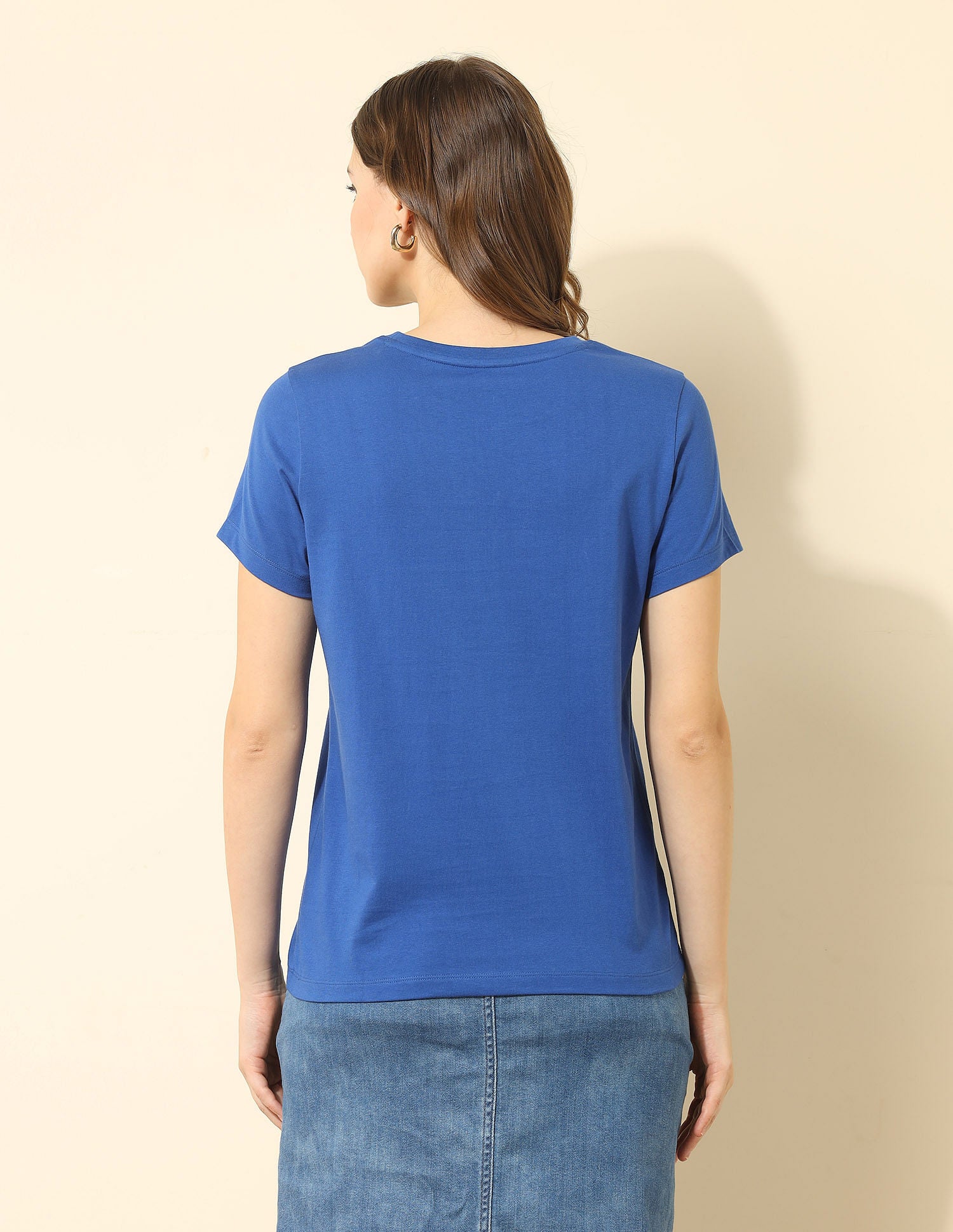 Regular Fit Brand Printed T-Shirt Blue - U.S. Polo Assn. India | Large