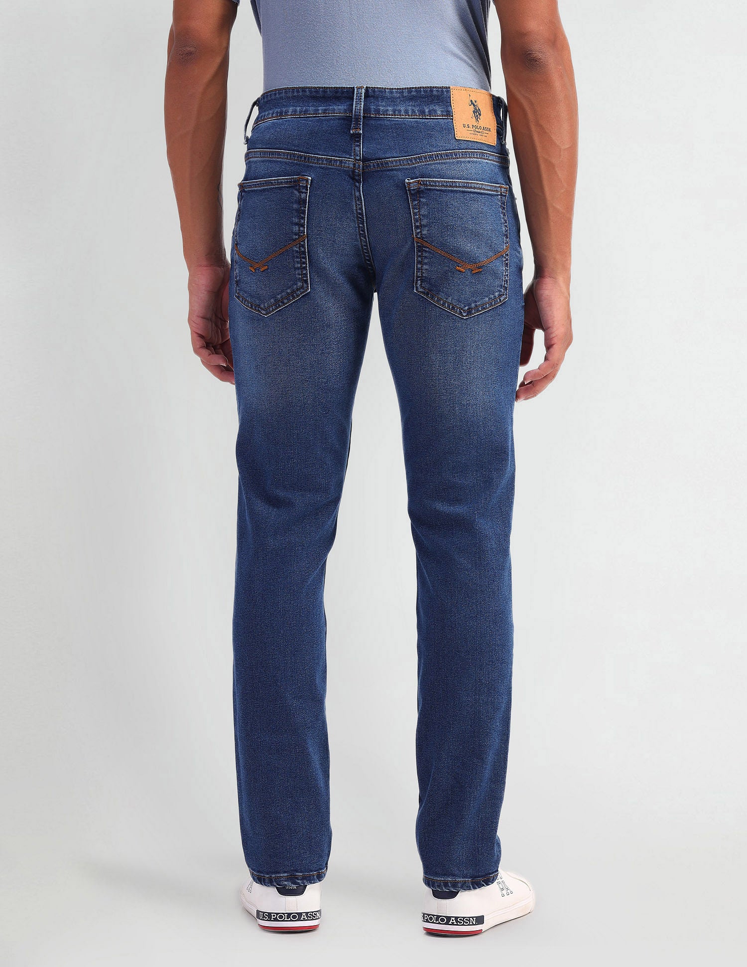 Brandon Slim Fit Mid Rise Jeans Blue - U.S. POLO ASSN. | Large