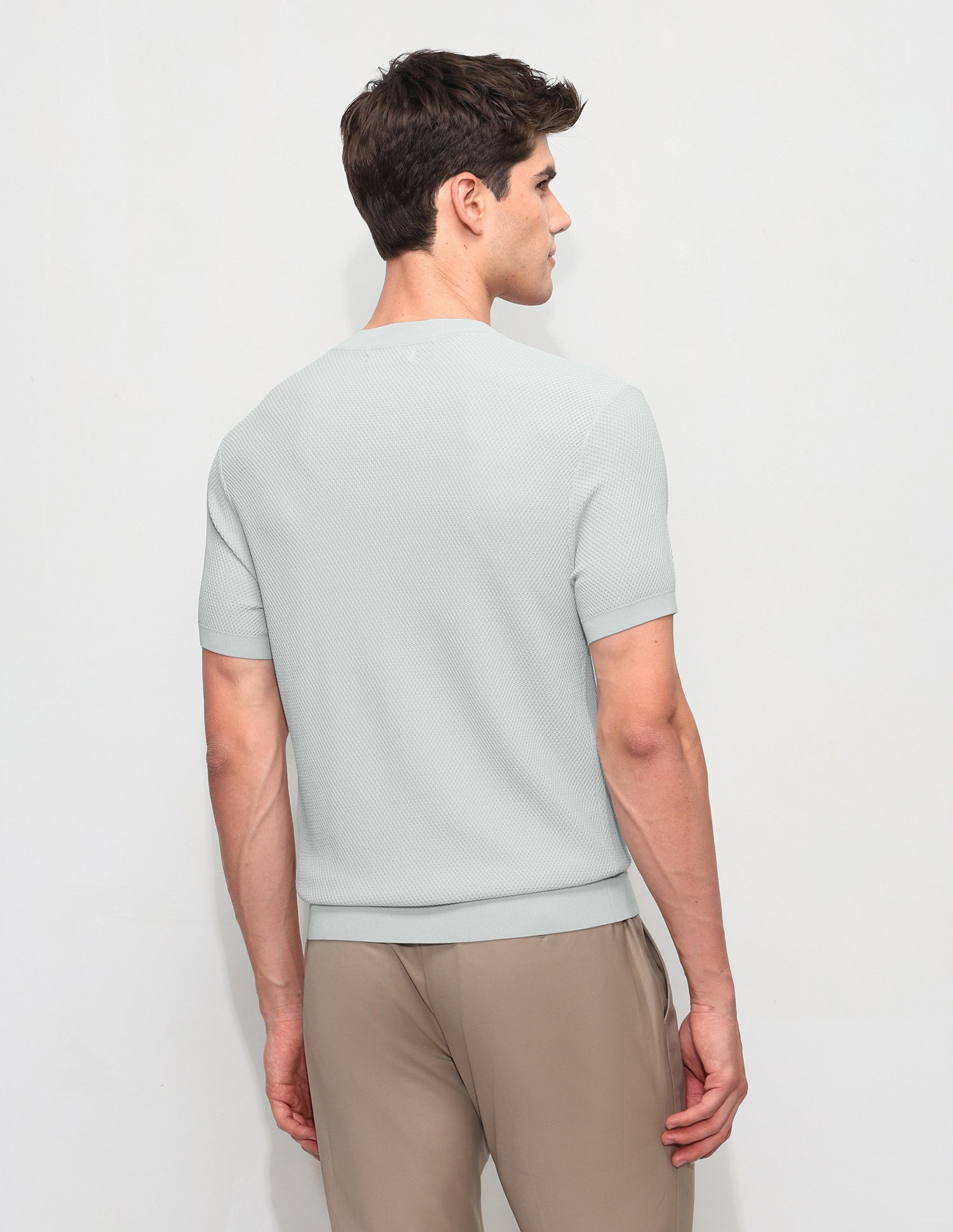 Textured Slim Fit T-Shirt Grey - U.S. Polo Assn. India | Large