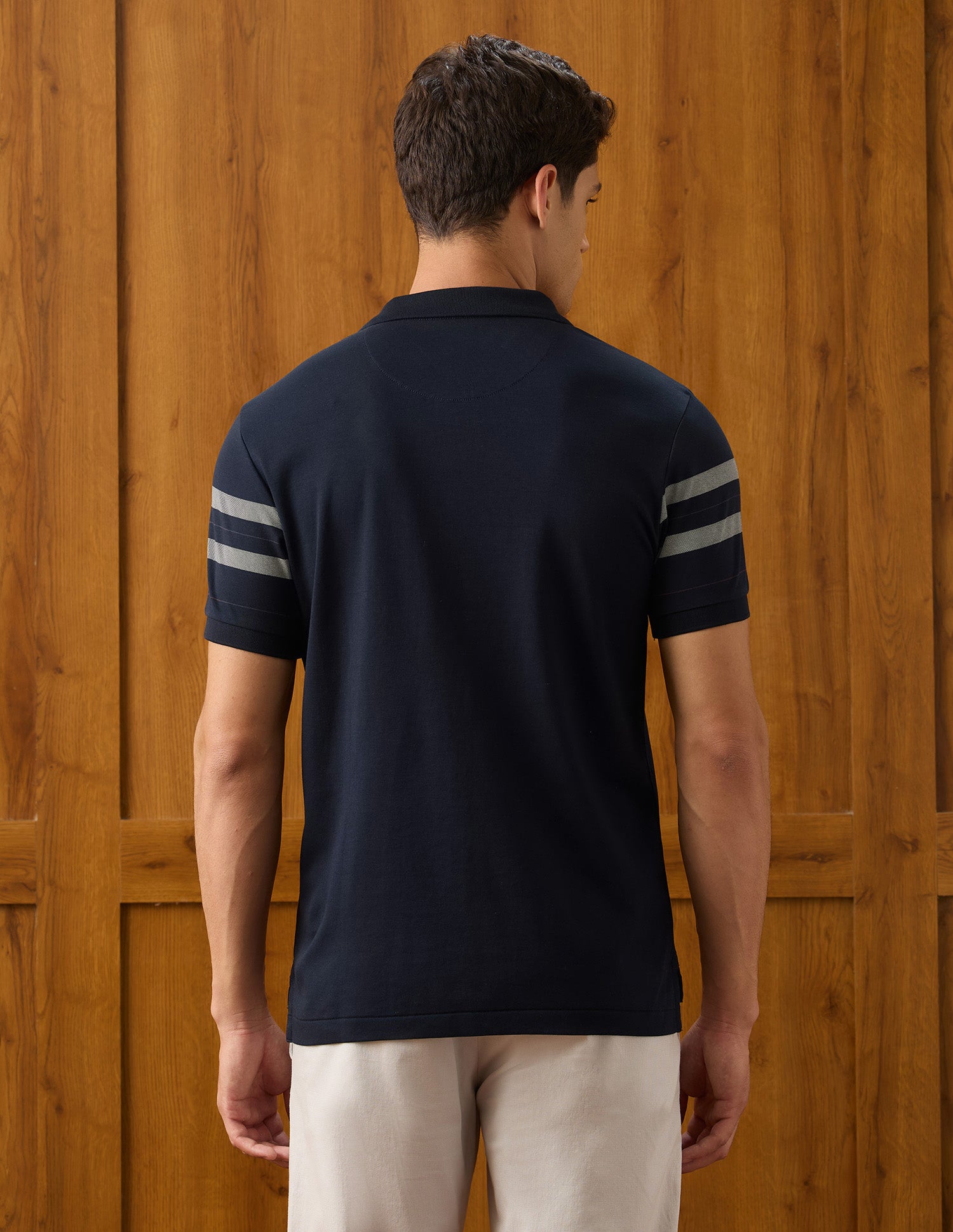Vertical Striped Slim Fit Polo Shirt Navy - U.S. Polo Assn. India | Large