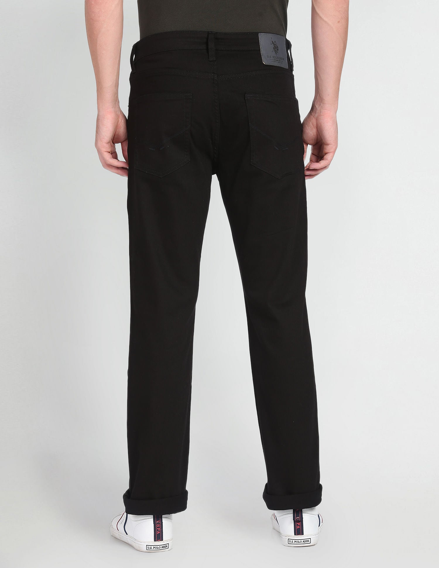 Harold Slim Straight Twill Jeans Black - U.S. POLO ASSN. | Large