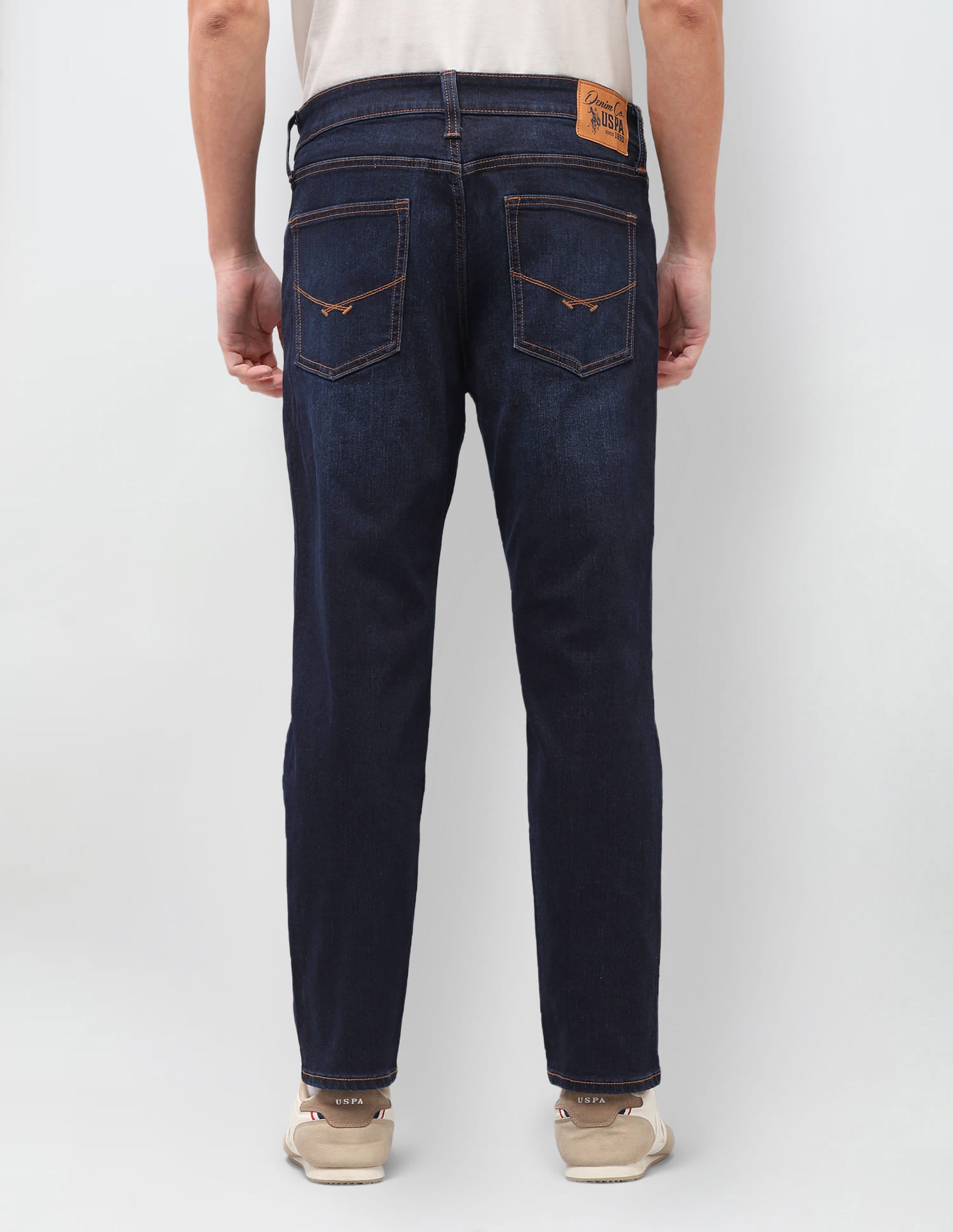 Solid Straight Fit Jeans Blue - U.S. Polo Assn. India | Large