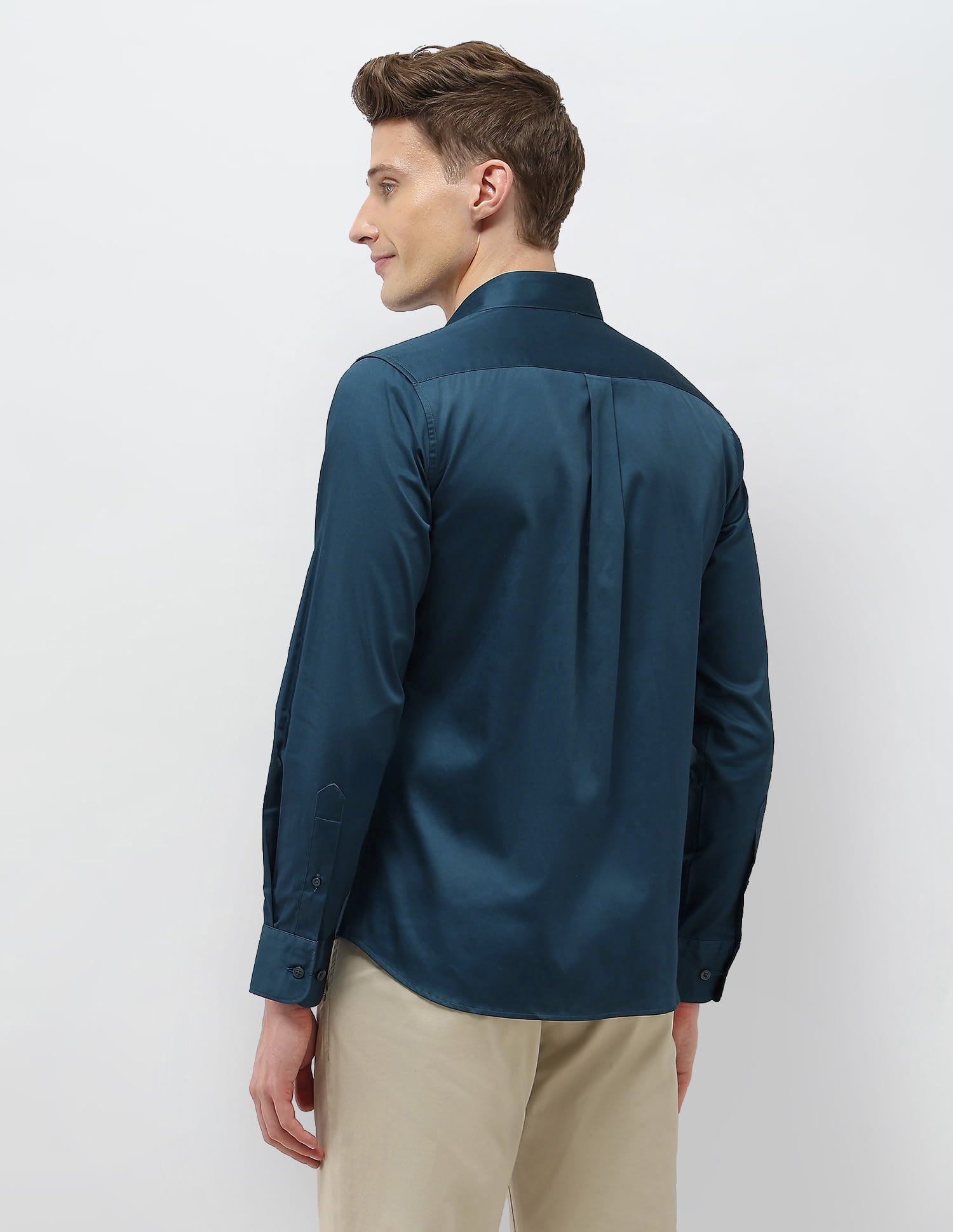 Solid Tailored Fit Shirt Teal - U.S. Polo Assn. India | Large