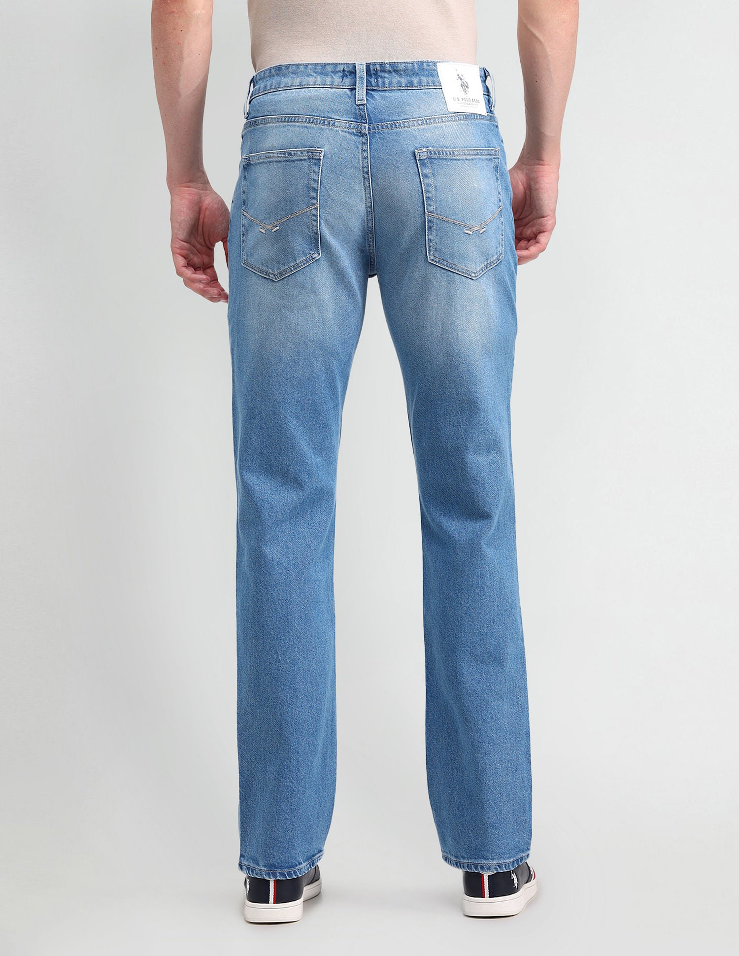 Harold Slim Straight Blue Jeans Blue - U.S. POLO ASSN. | Large