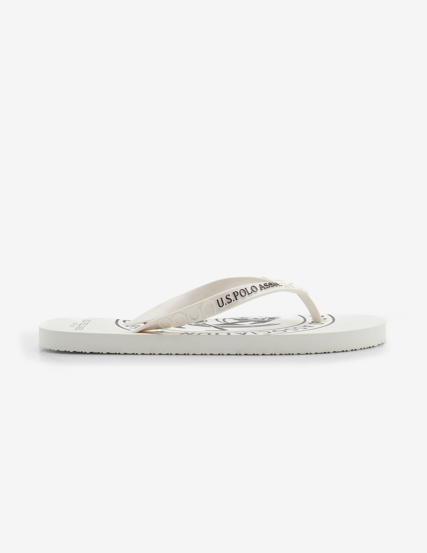 Alabi Brand Printed Flip Flops White - U.S. Polo Assn. India | Large