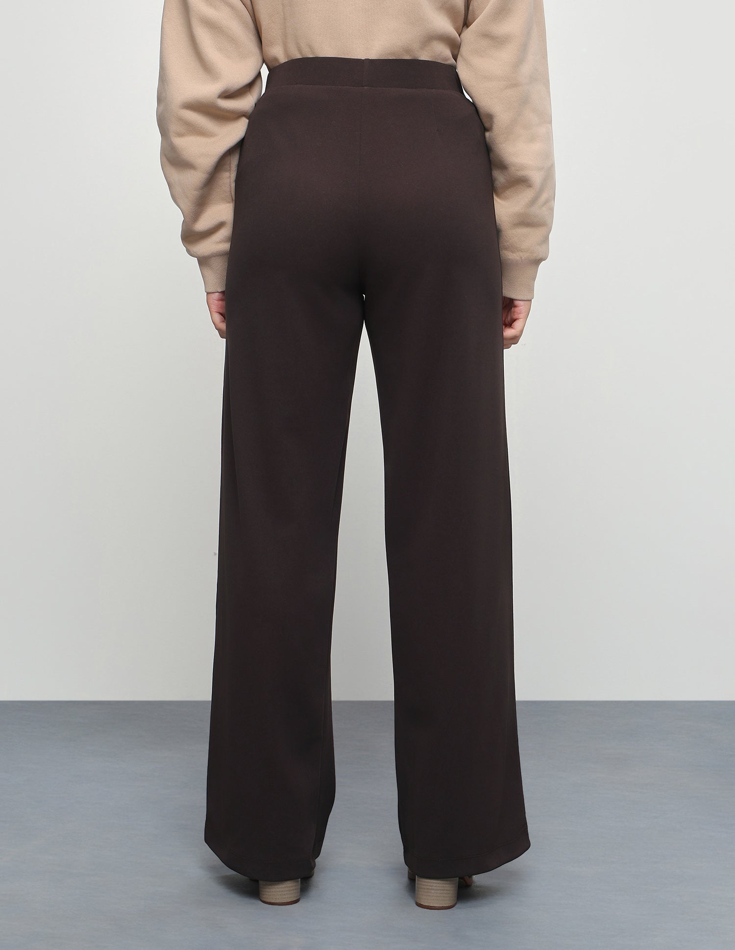 Solid Pintuck Straight Fit Trousers Brown - U.S. Polo Assn. India | Large