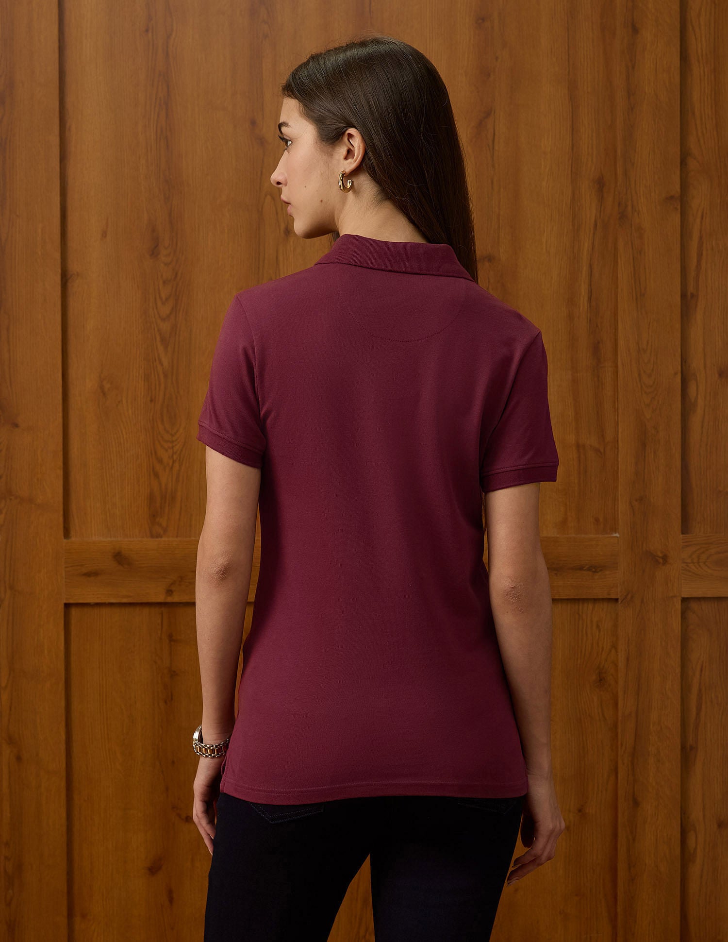 Regular 3 Button Polo With Embroidery Wine - U.S. POLO ASSN. | Large