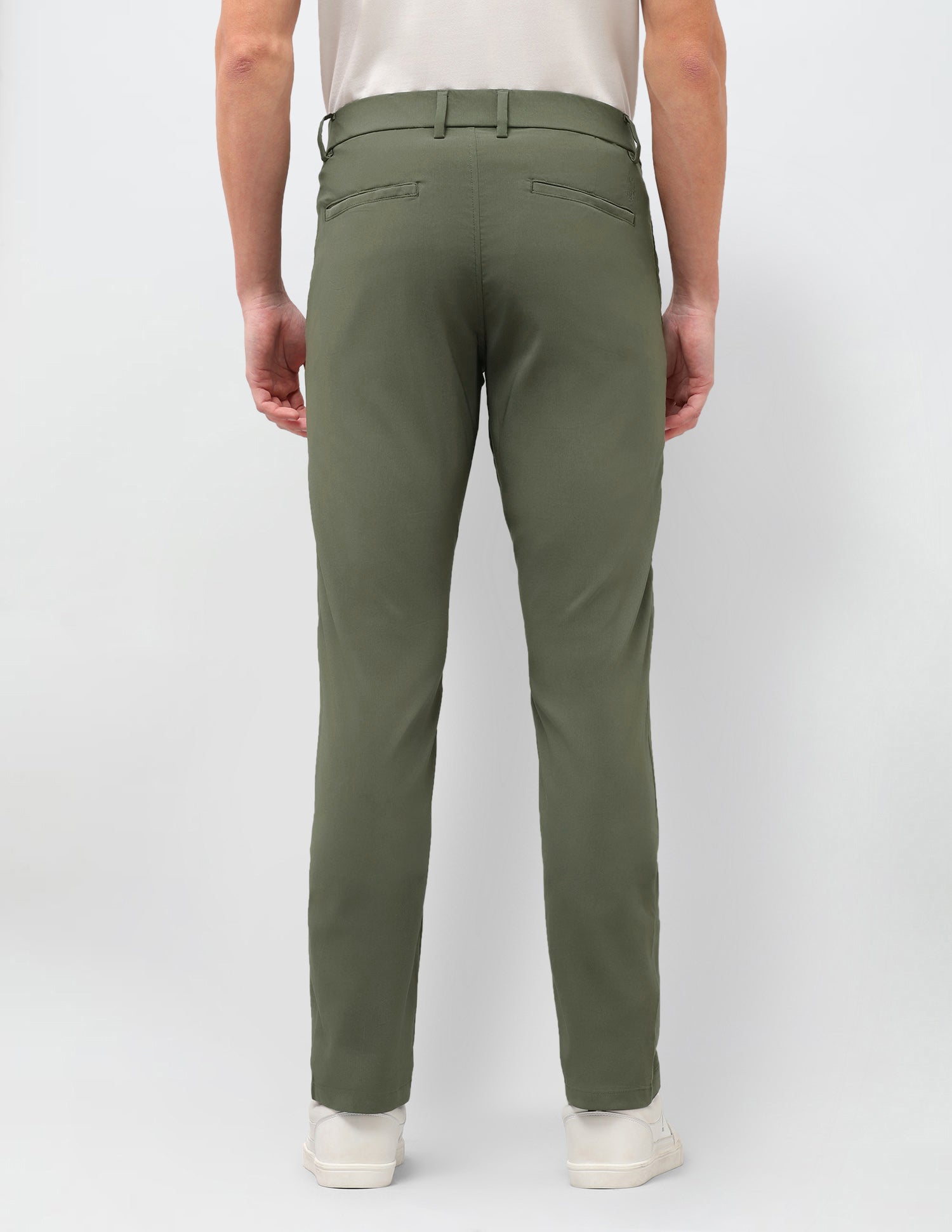 Satin Denver Slim Fit Trousers Olive - U.S. Polo Assn. India | Large