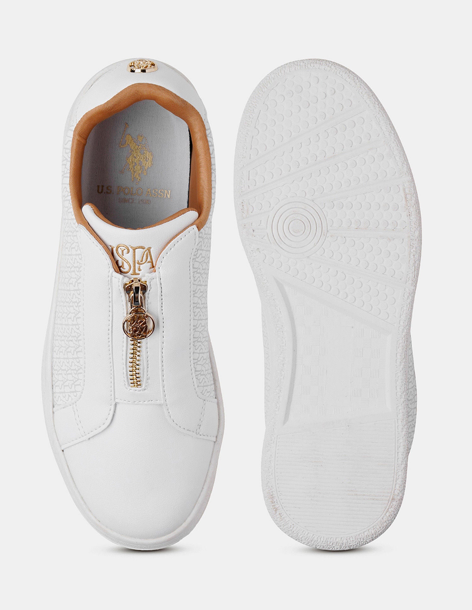 Women Marisa Brand Printed Sneakers White - U.S. POLO ASSN. | Large