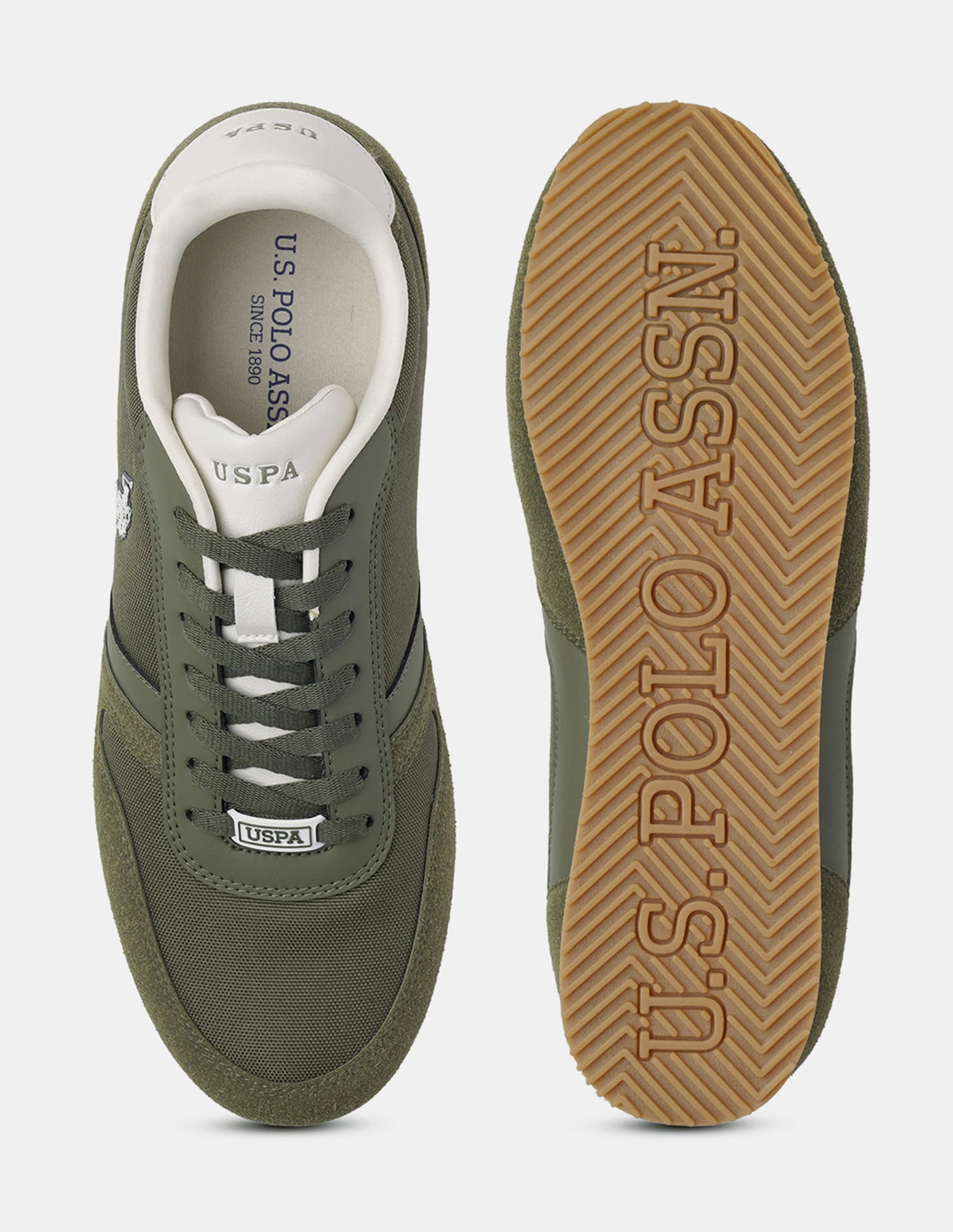 Clemt 4.0 Colourblocked Sneakers Olive - U.S. Polo Assn. India | Large