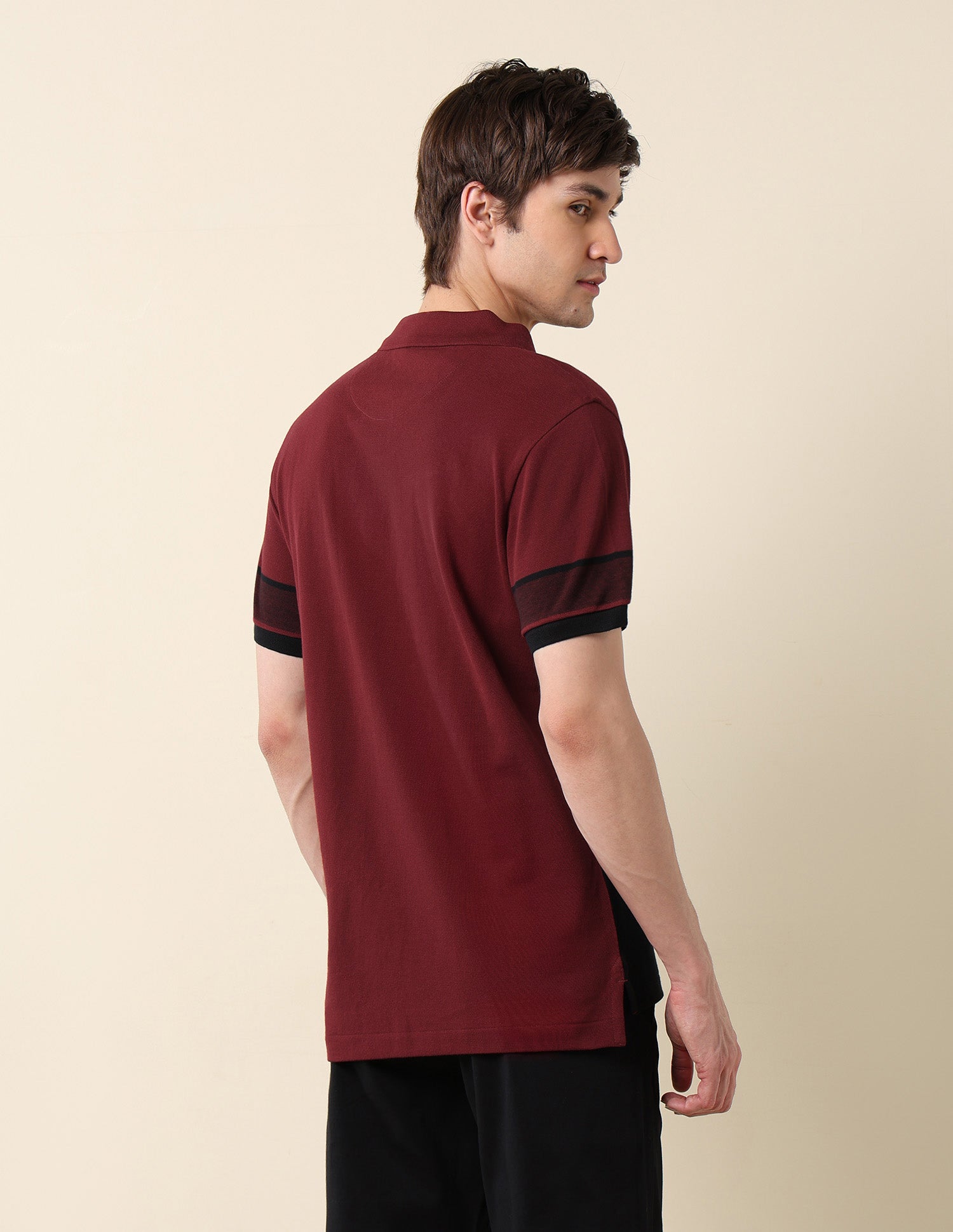 Colourblocked Classic Polo Shirt Wine - U.S. Polo Assn. India | Large