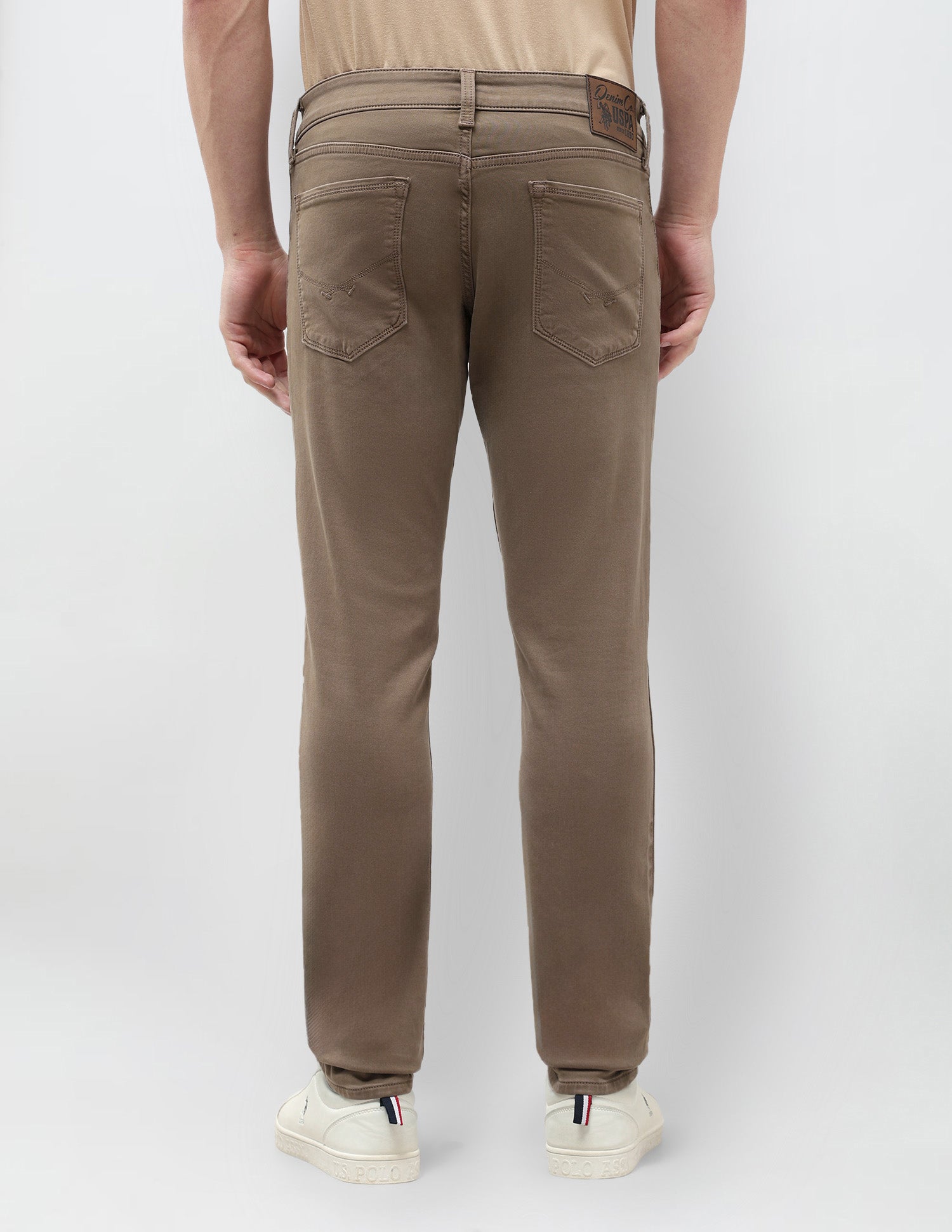 Brandon Slim Tapered Fit Mid Rise Jeans Brown - U.S. POLO ASSN. | Large