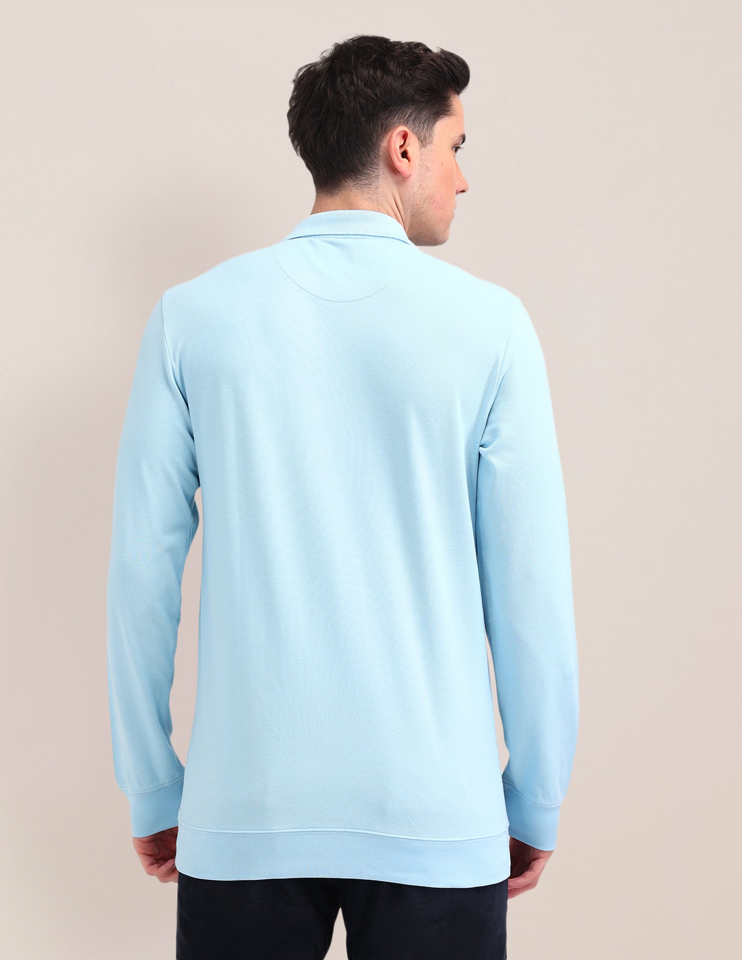 Solid Pattern Slim Fit Polo Shirt Light Blue - U.S. Polo Assn. India | Large