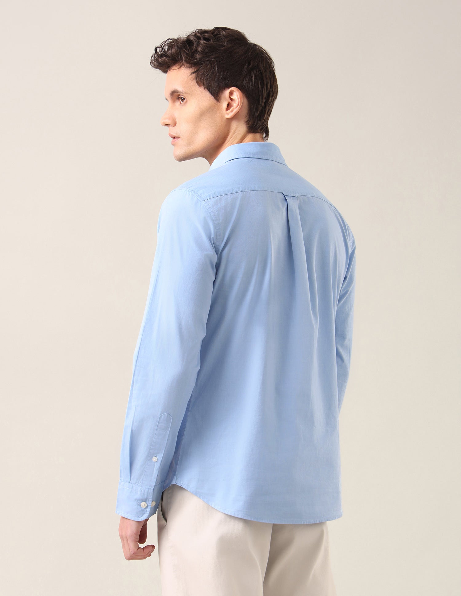 Solid Tailored Fit Shirt Light Blue - U.S. Polo Assn. India | Large