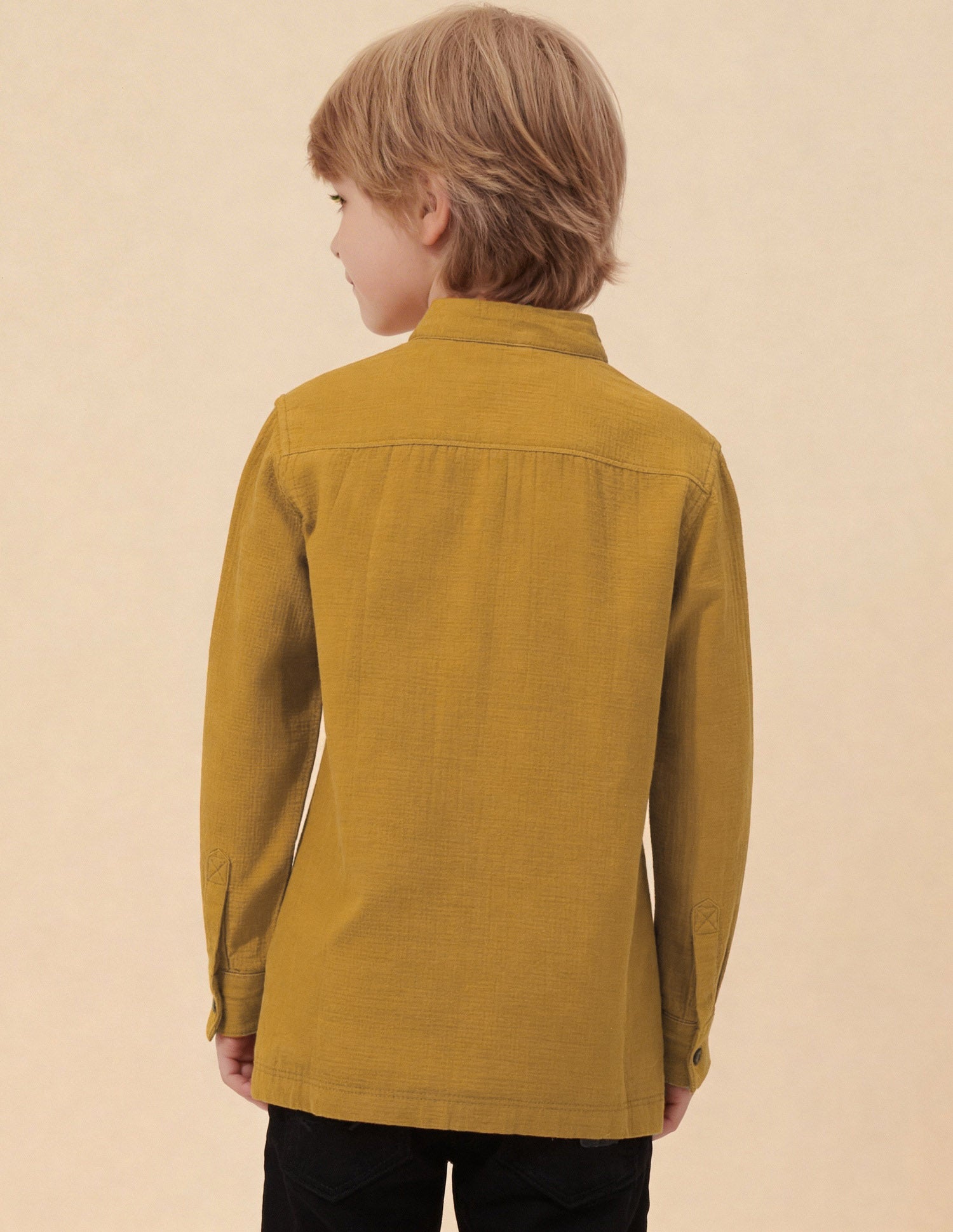 Solid Regular Fit Shirt Mustard - U.S. Polo Assn. India | Large