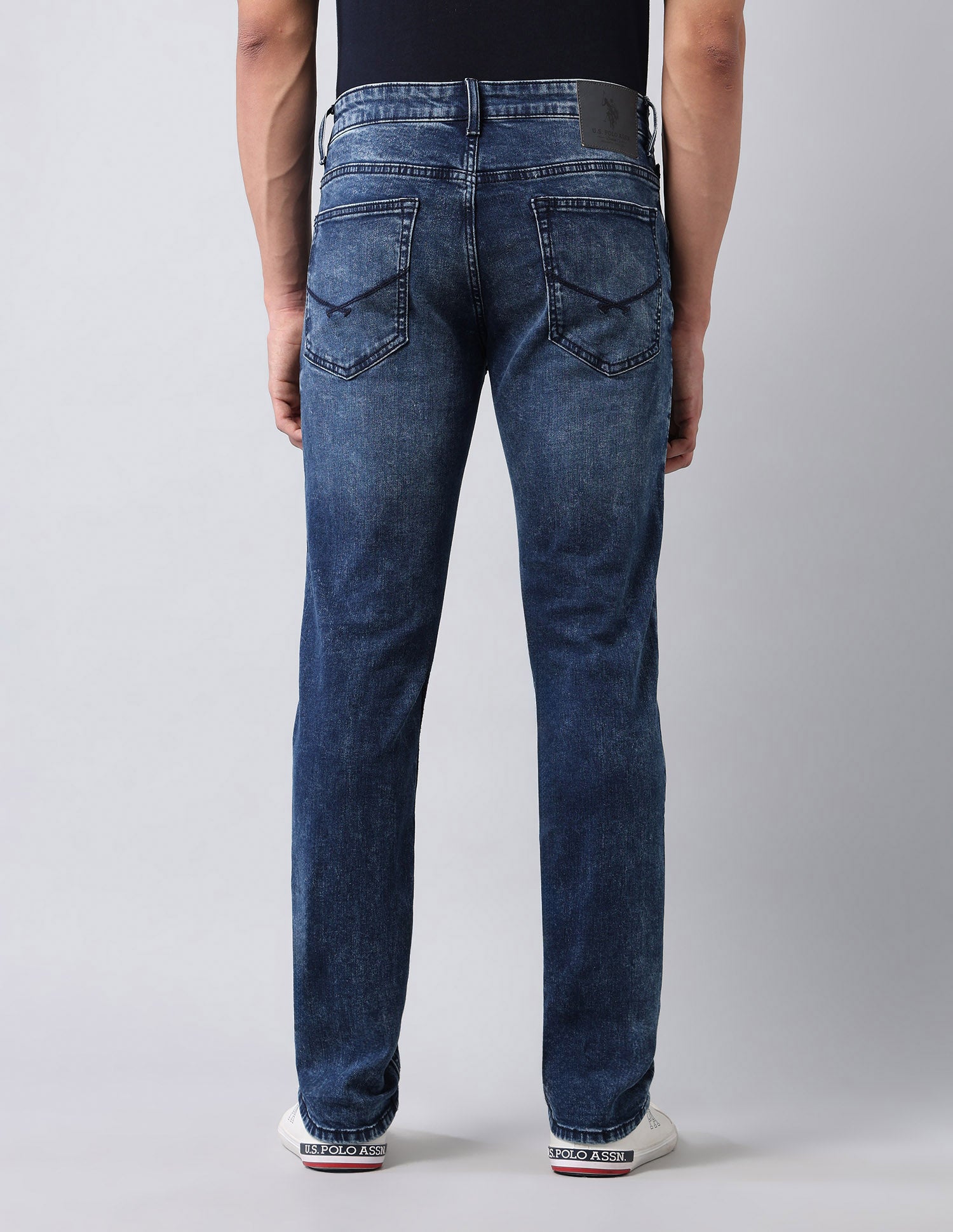 Brandon Slim Tapered Fit Blue Jeans Blue - U.S. POLO ASSN. | Large