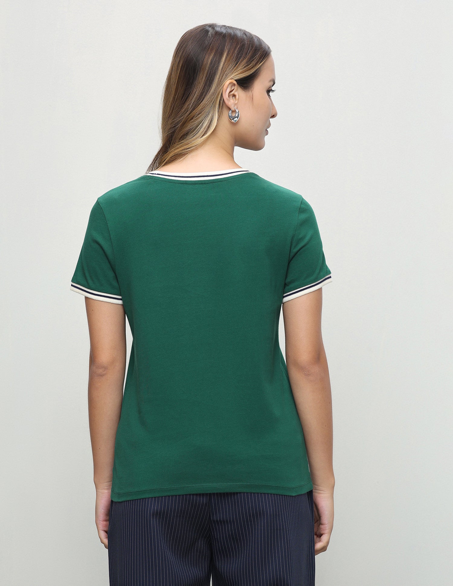 Graphic Brand Printed Regular Fit T-Shirt Dark Green - U.S. Polo Assn. India | Large