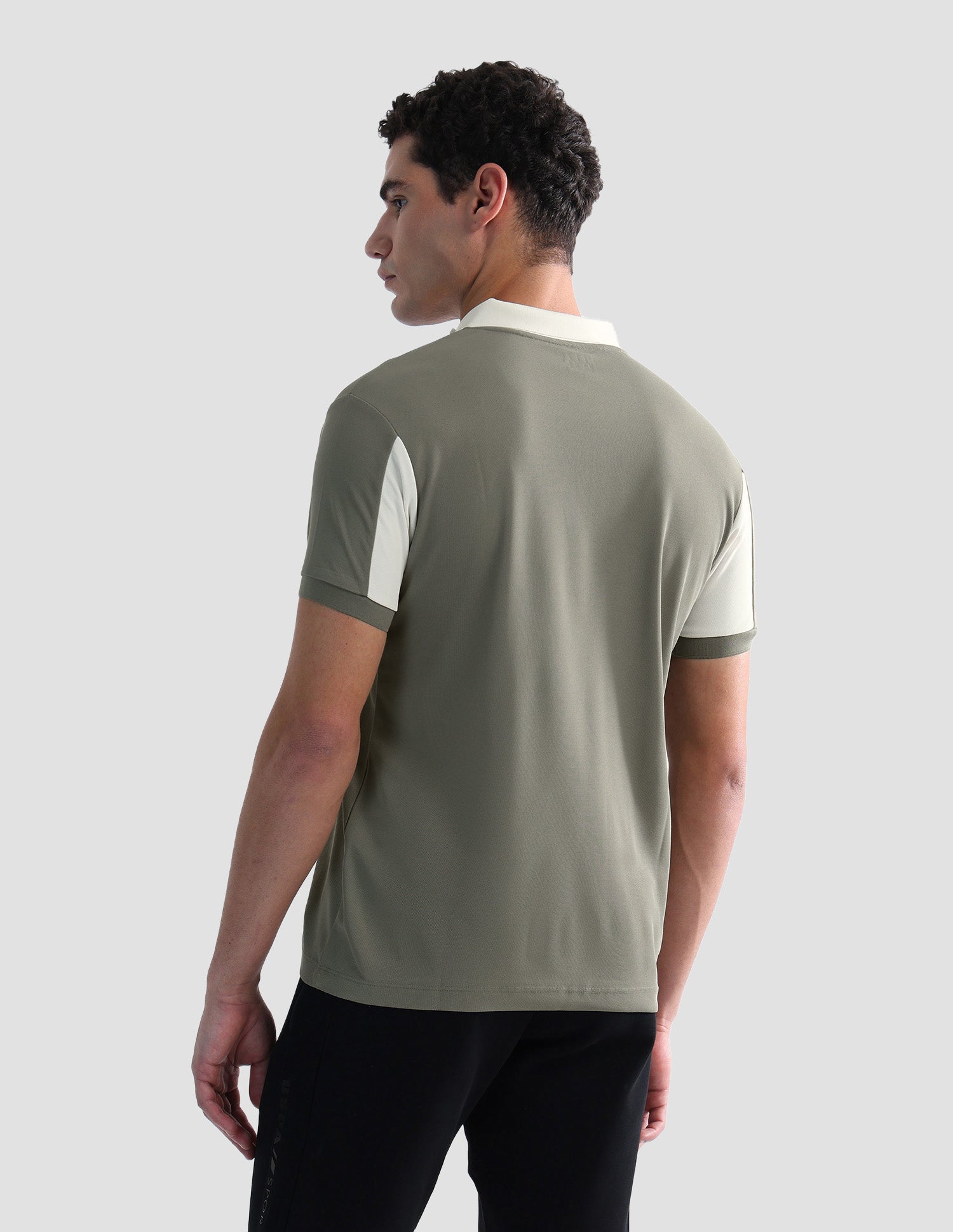 Solid Slim Fit Active Polo Shirt Light Olive - U.S. POLO ASSN. | Large