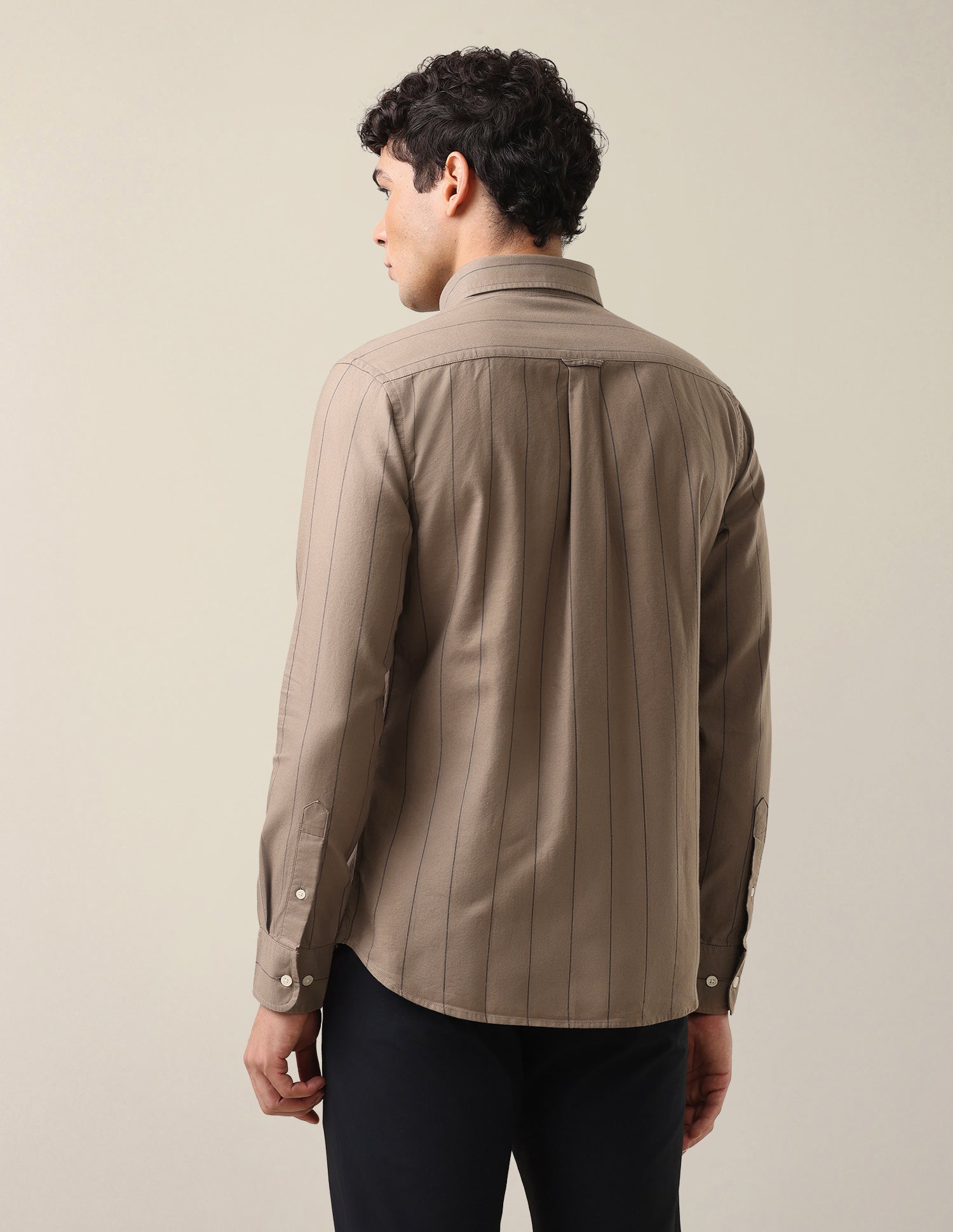 Oxford Tailored Fit Button-Down Collar Shirt Khaki - U.S. Polo Assn. India | Large