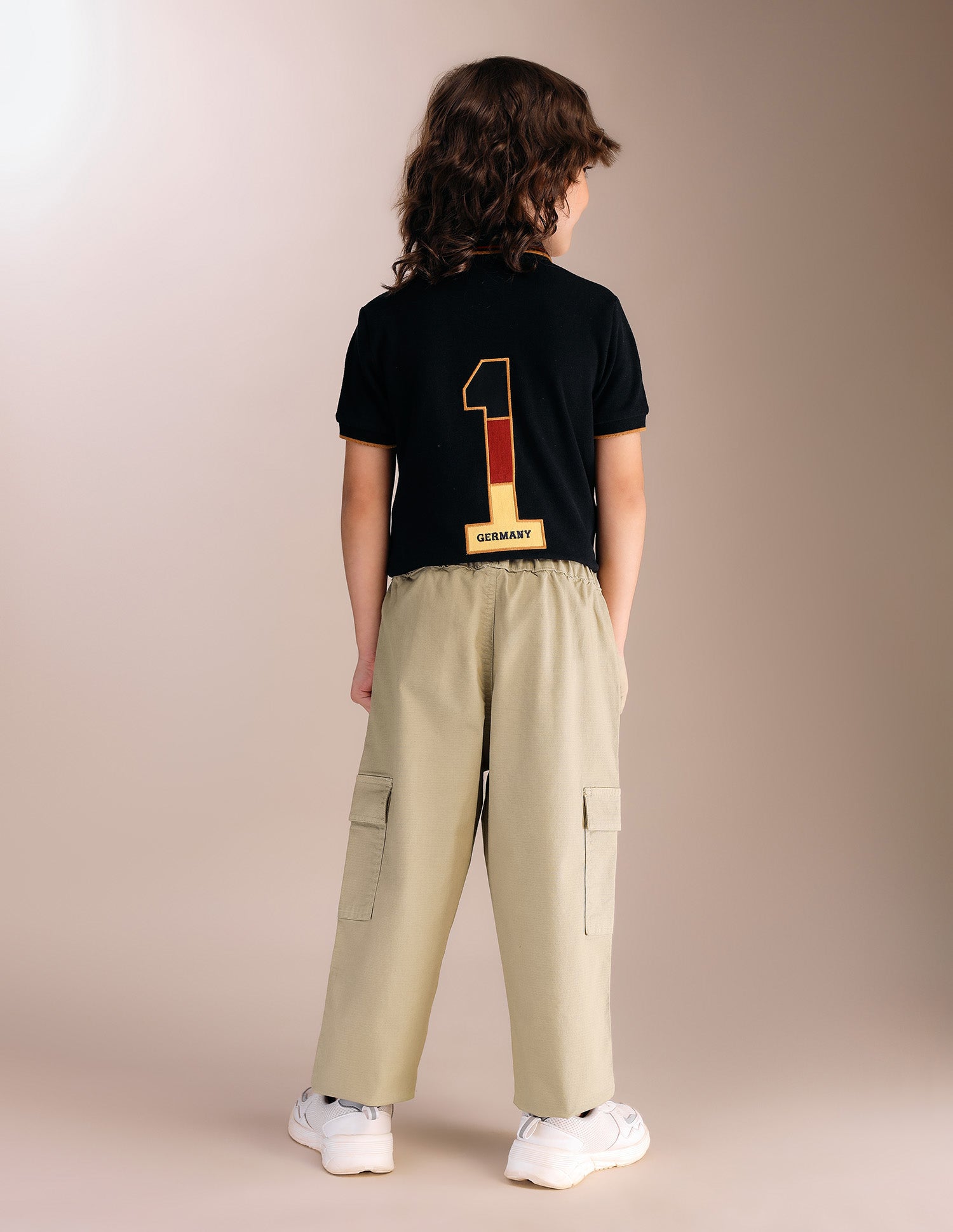 Boys Textured Relaxed Fit Cargos Khaki - U.S. POLO ASSN. | Large